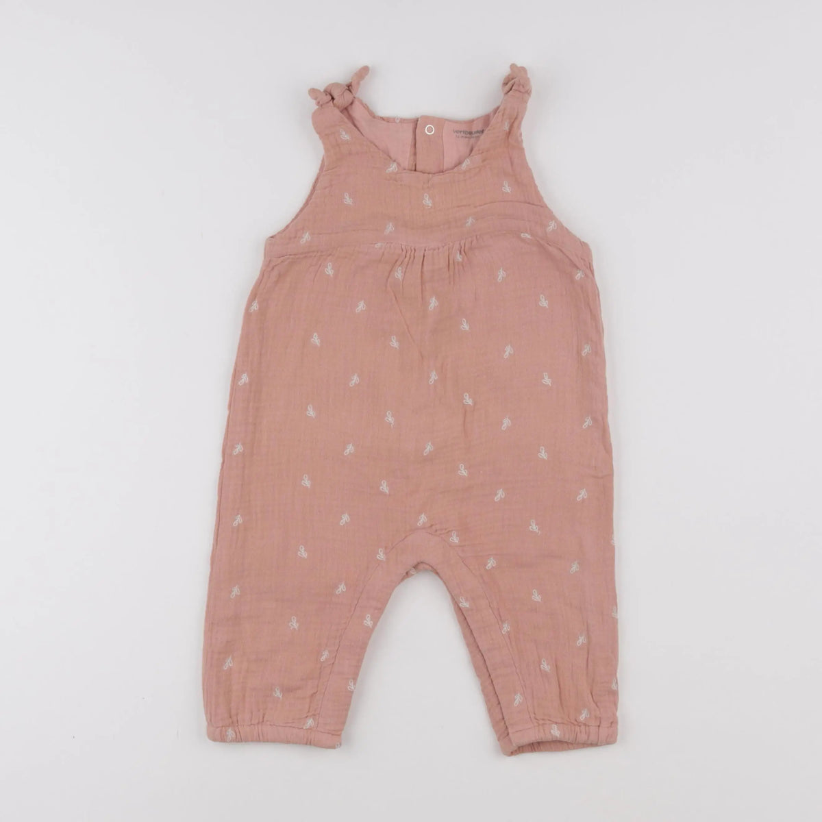 Vertbaudet - combinaison doublé rose - 12 mois