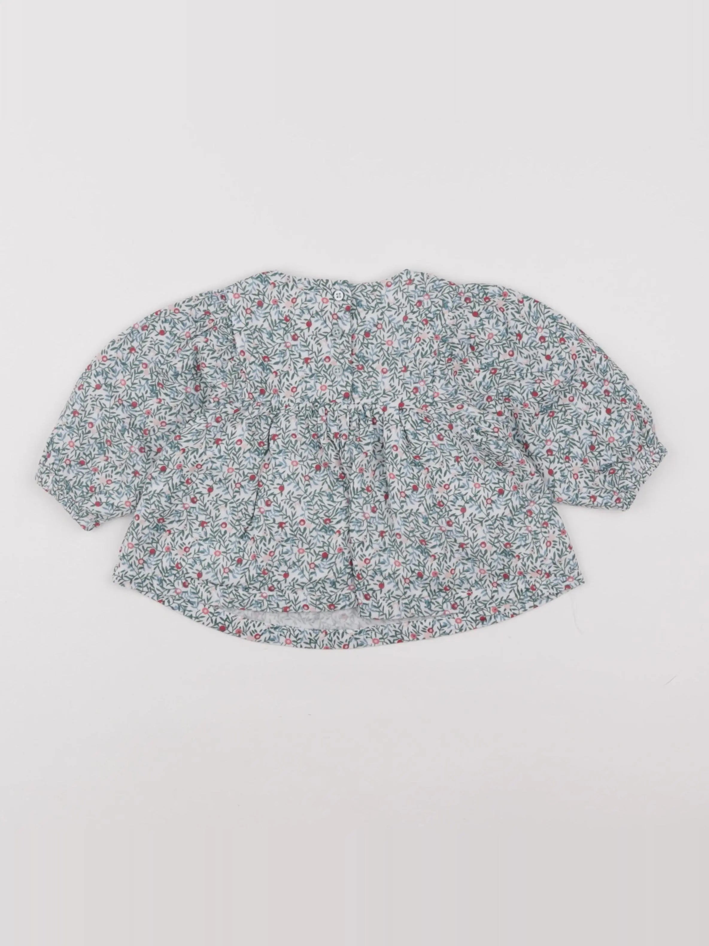 Vertbaudet - blouse vert - 9 mois