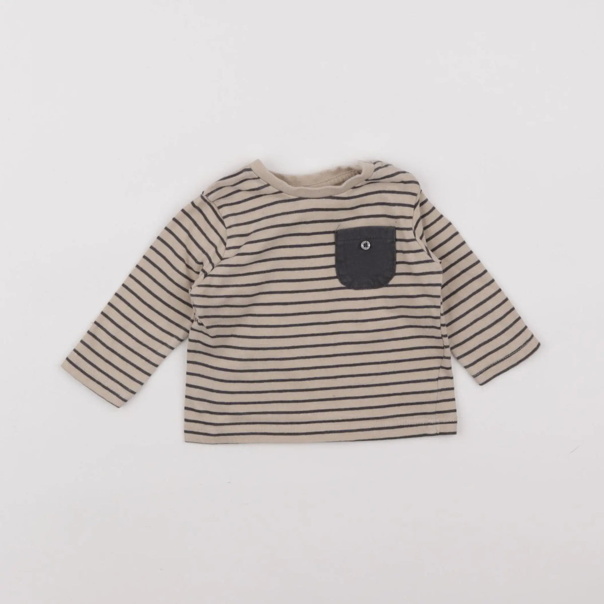 Vertbaudet - tee-shirt beige - 3 mois