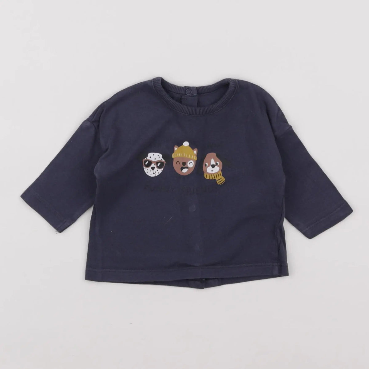 Vertbaudet - tee-shirt bleu - 3 mois