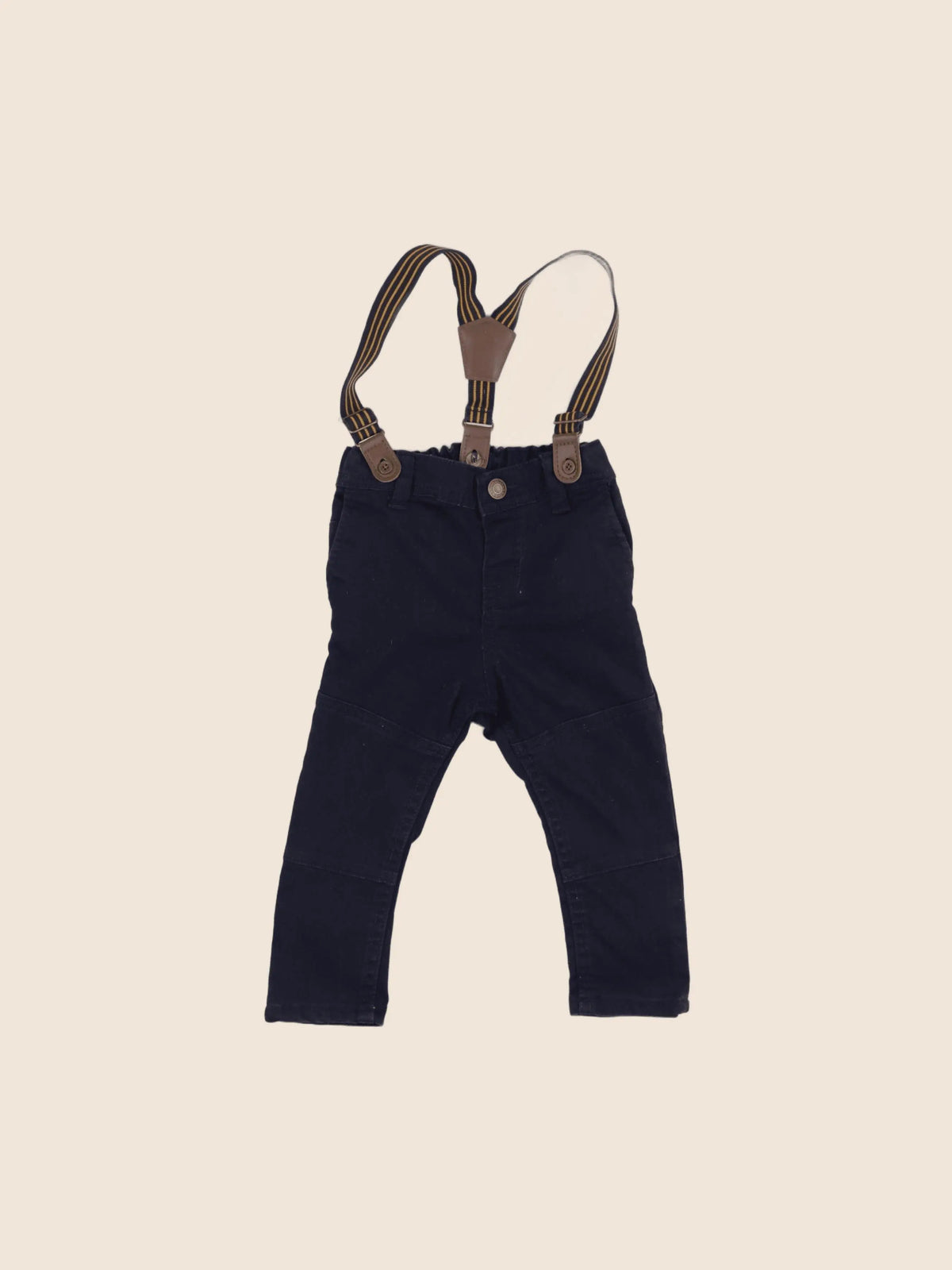 H&M - pantalon bleu - 9/12 mois