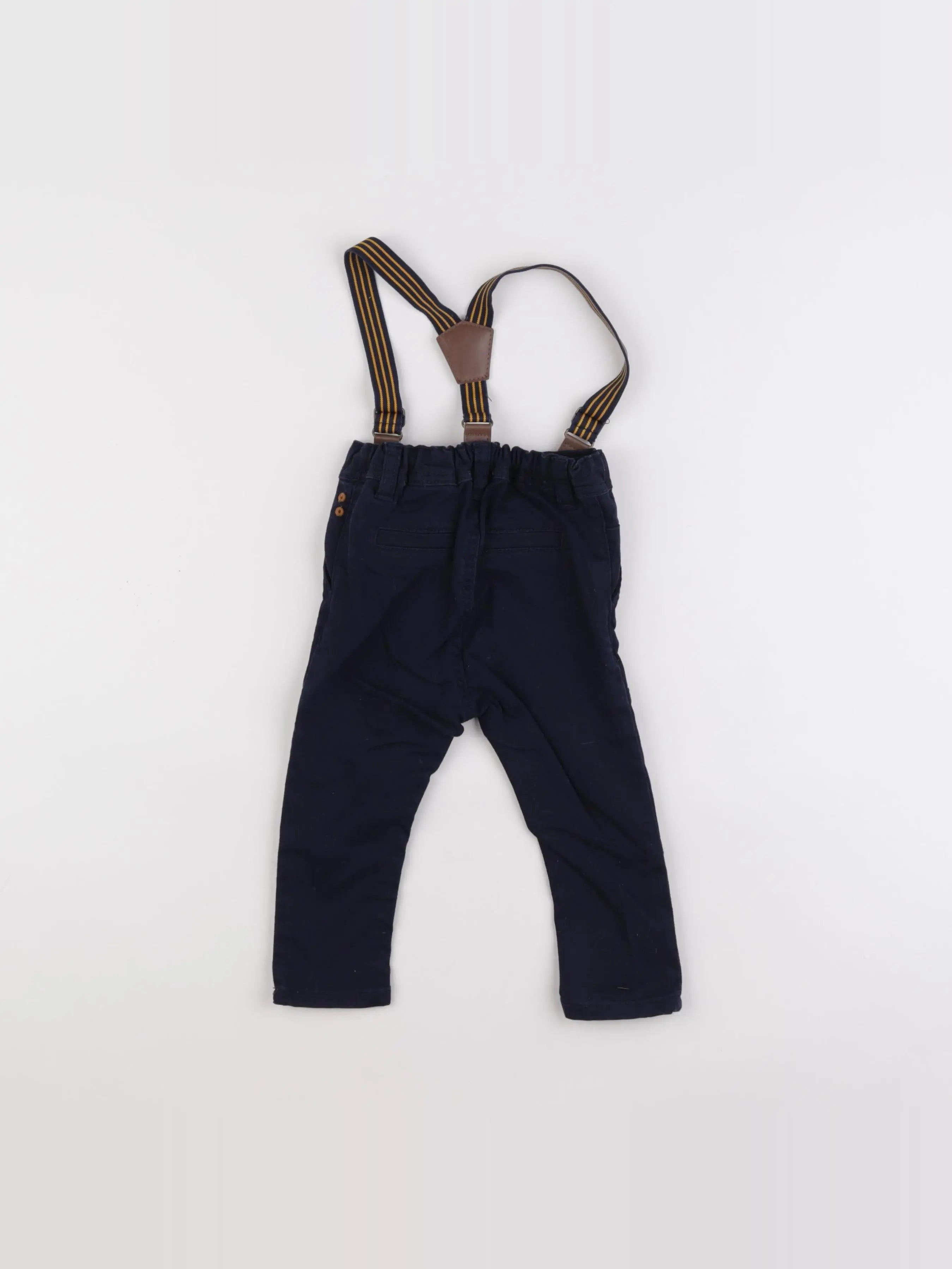 H&M - pantalon bleu - 9/12 mois