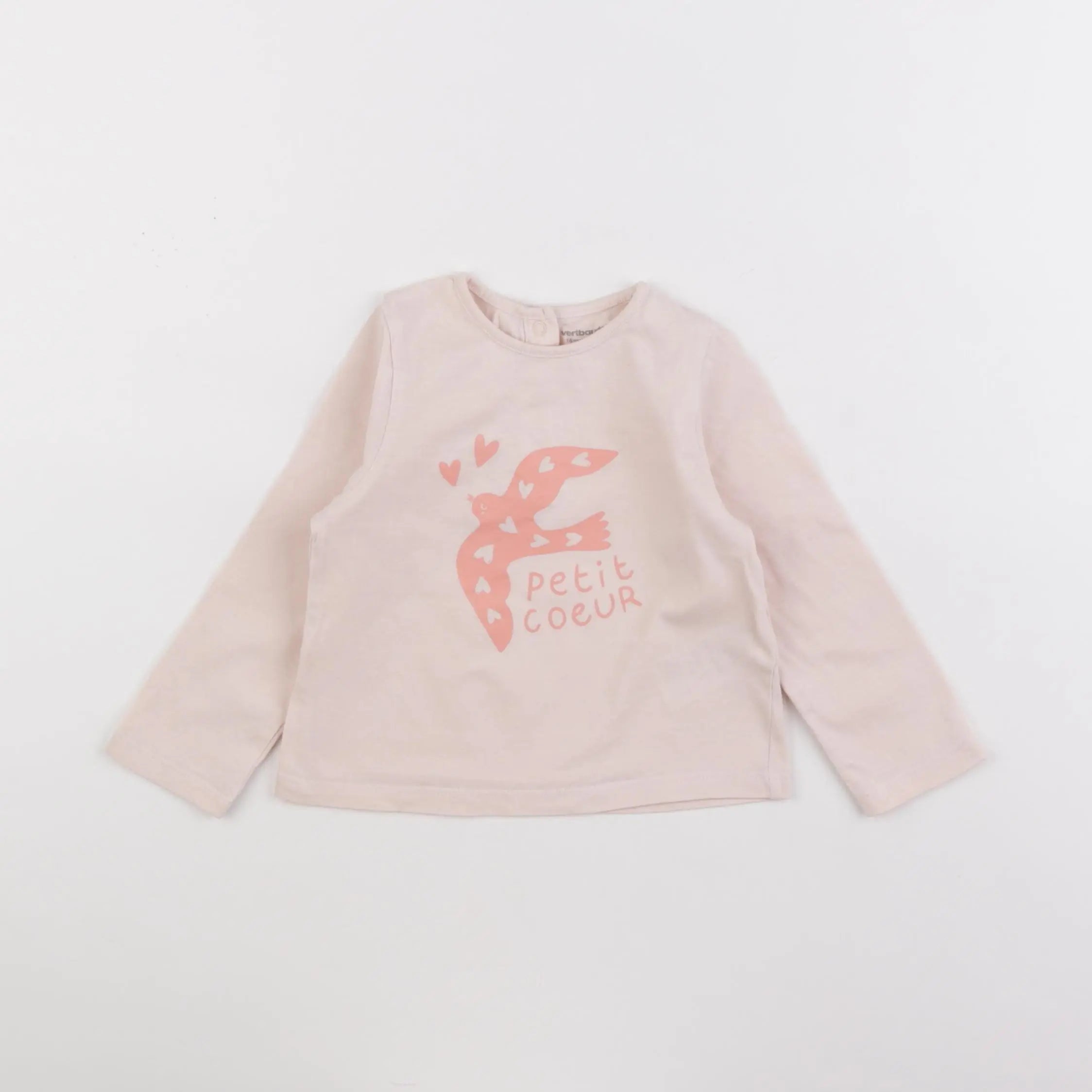 Vertbaudet - tee-shirt rose - 18 mois