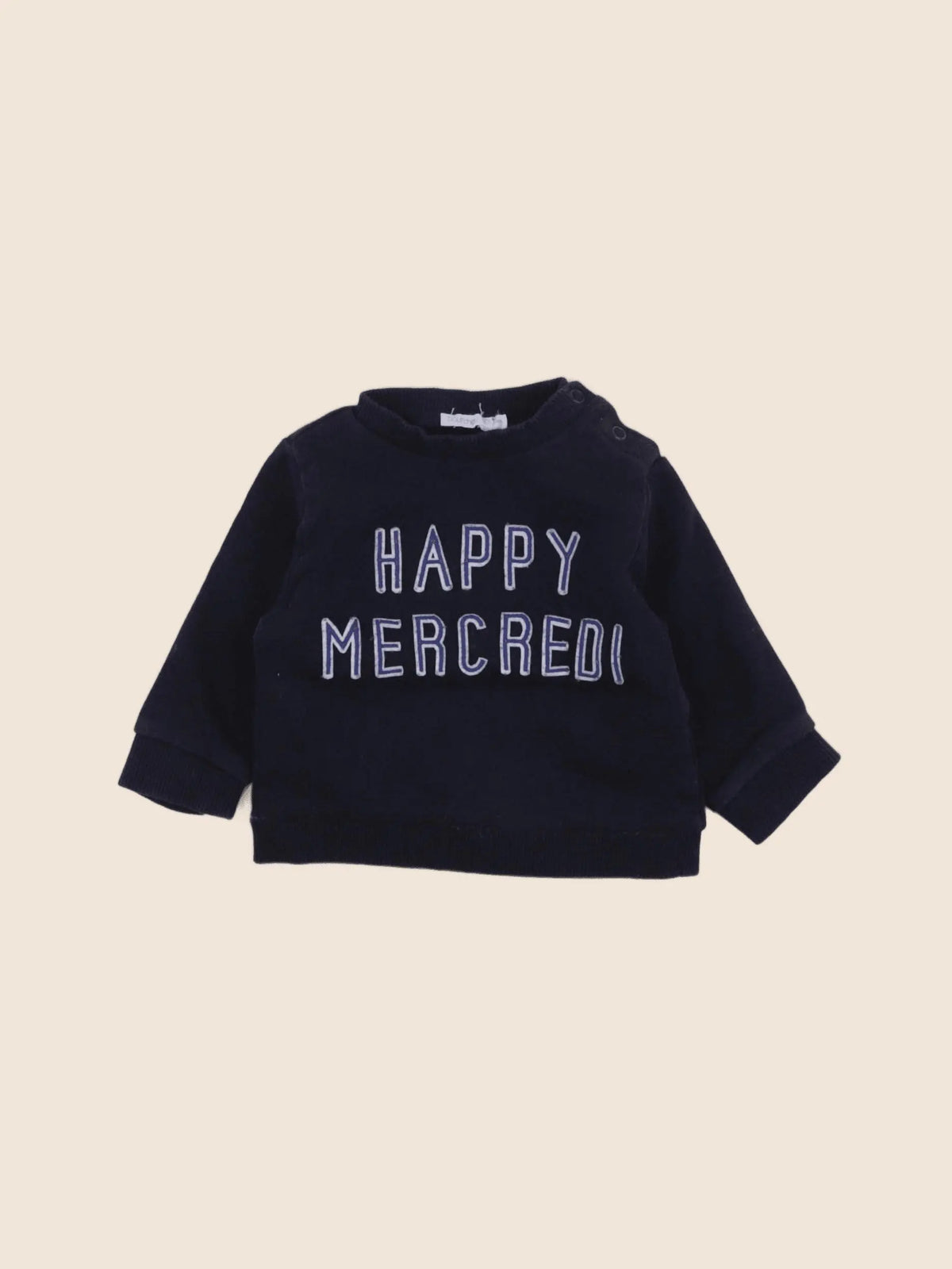 Boutchou - sweat bleu - 6 mois