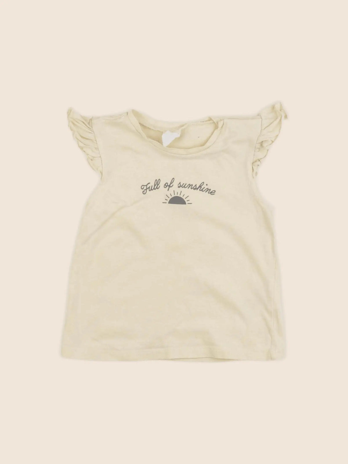 H&M - tee-shirt jaune - 9/12 mois