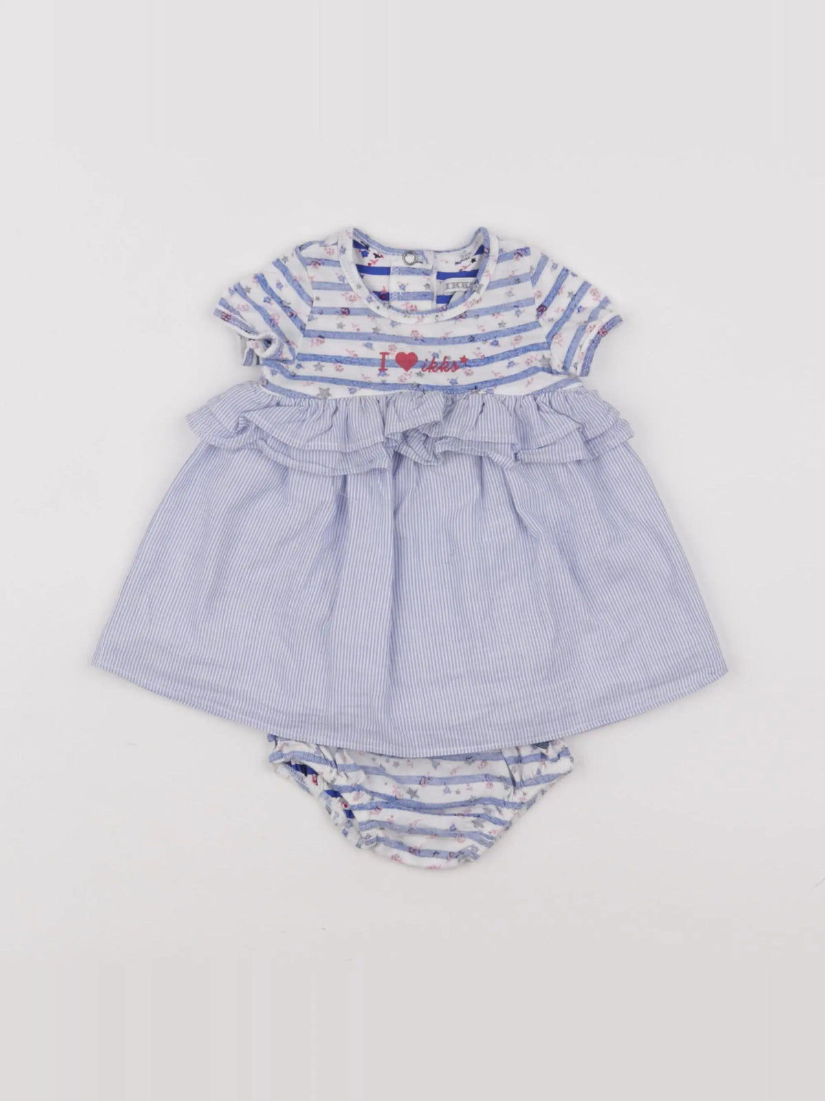 IKKS - robe bleu - 3 mois