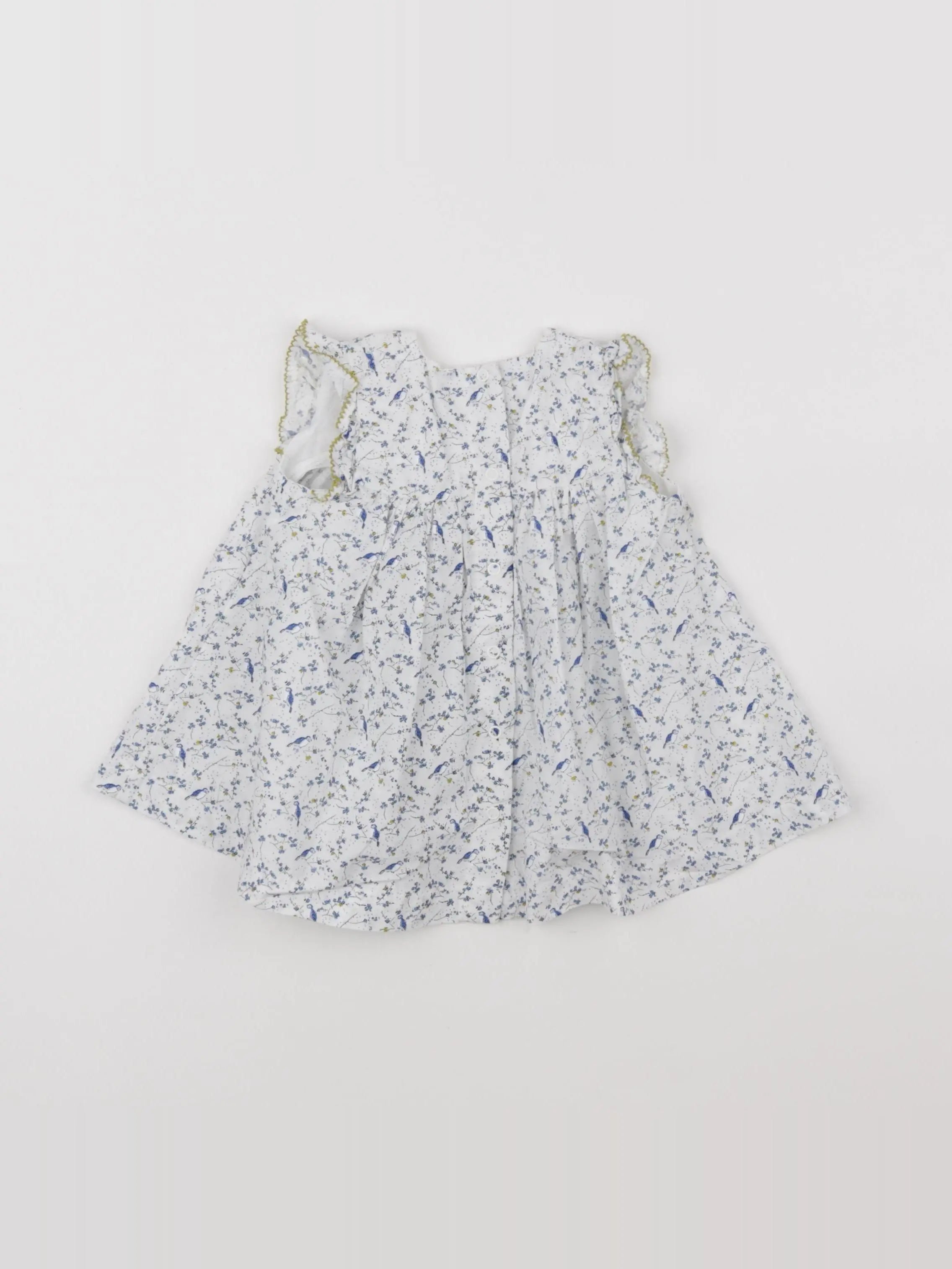 Petit Bateau - robe bleu - 6 mois