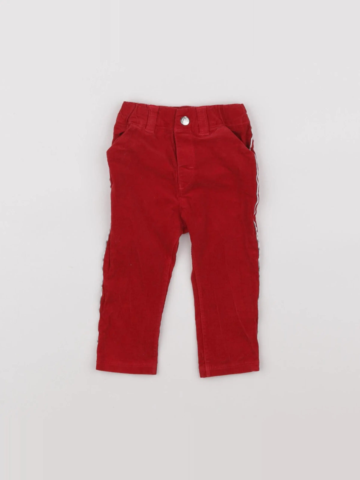 Petit Bateau - pantalon rouge - 12 mois