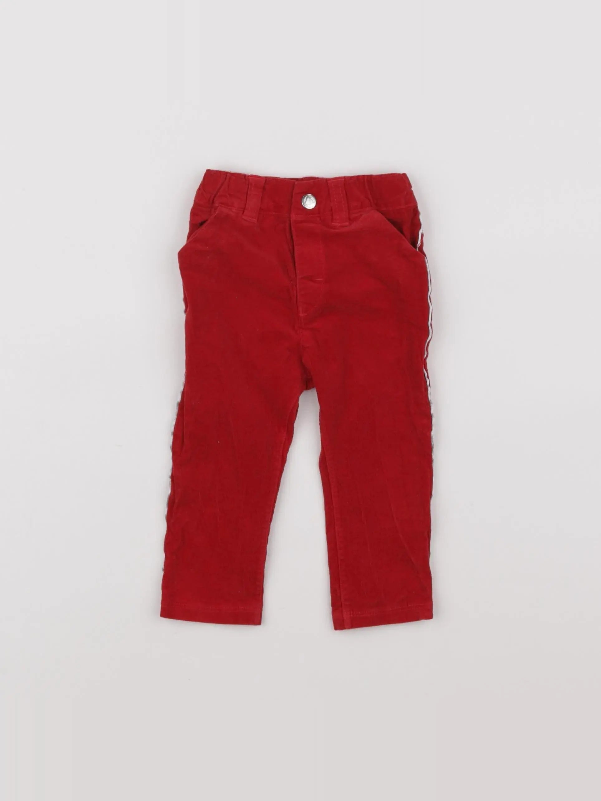 Petit Bateau - pantalon rouge - 12 mois