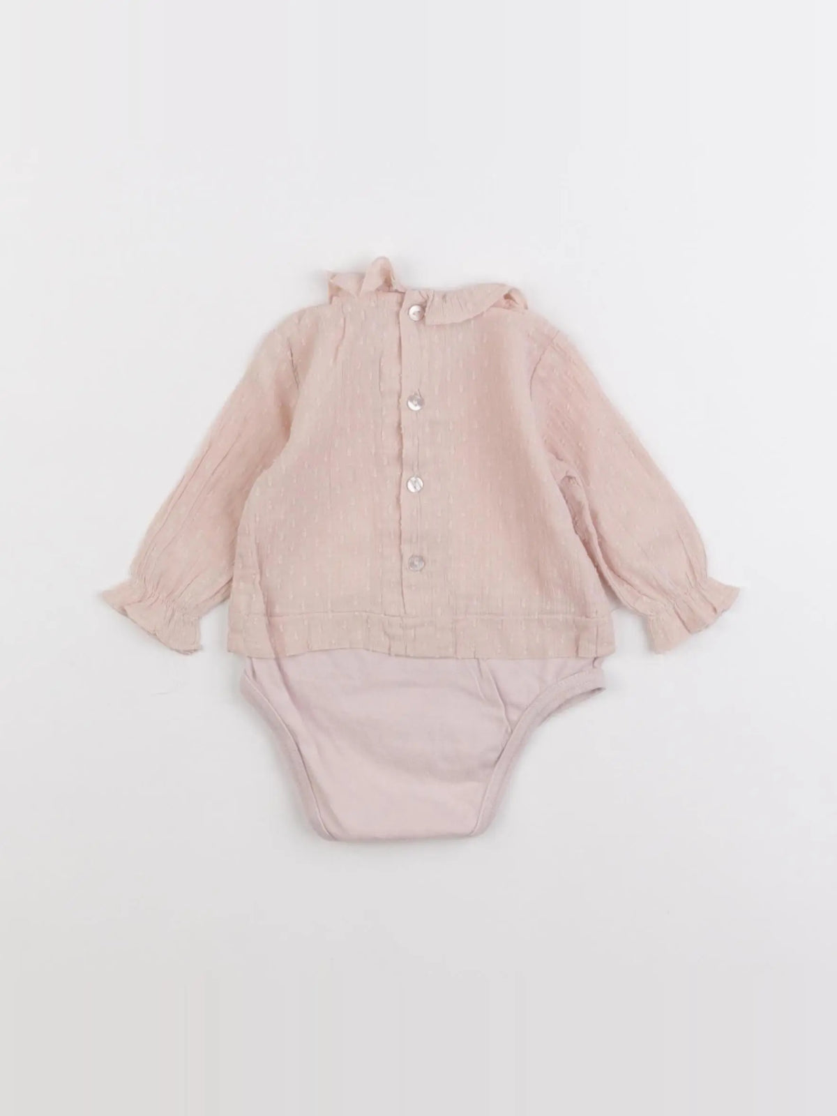 Zara - body blouse rose - 0/1 mois
