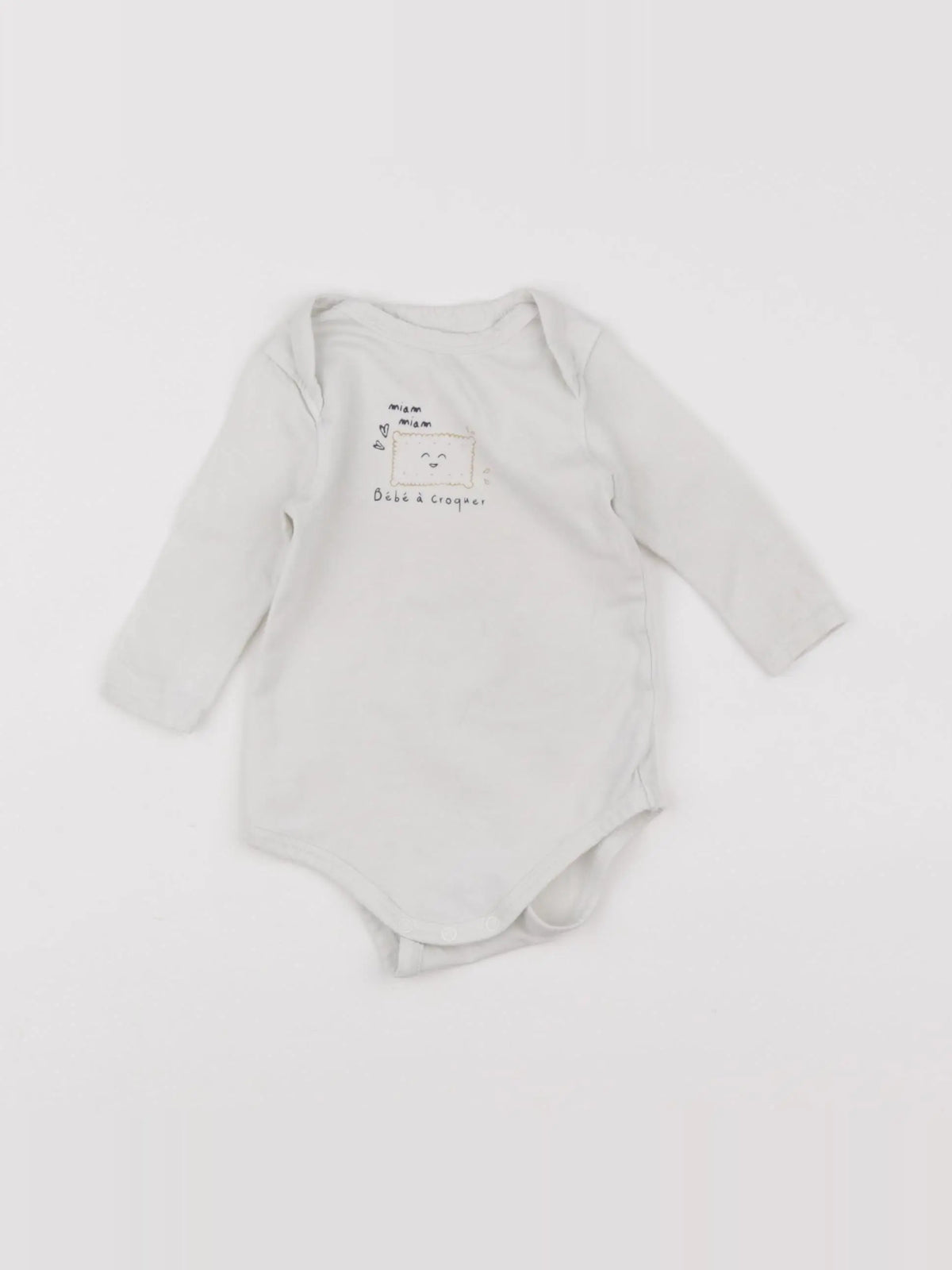 Tape à l'oeil - body blanc - 6 mois