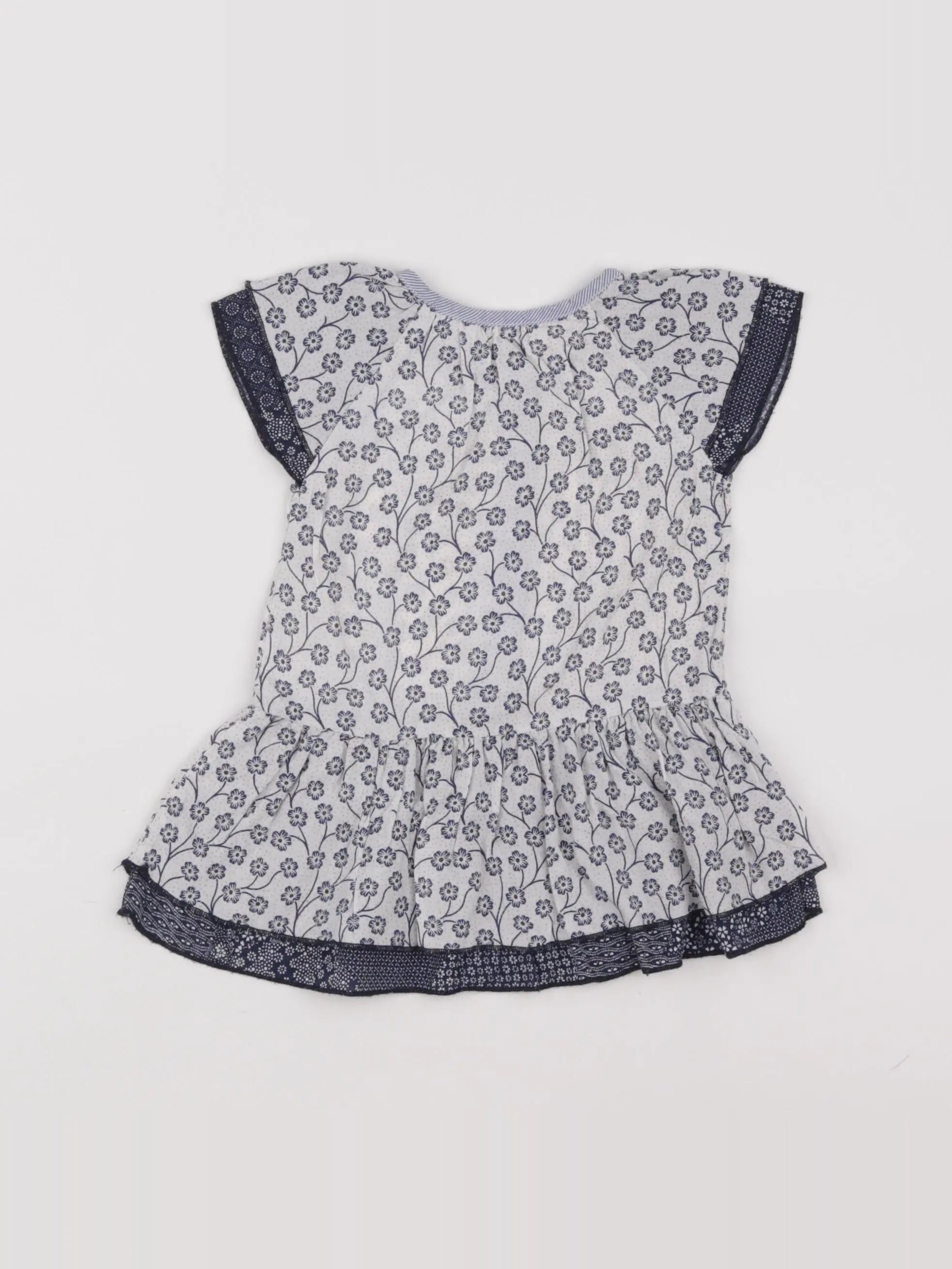 IKKS - robe blanc, bleu - 6 mois