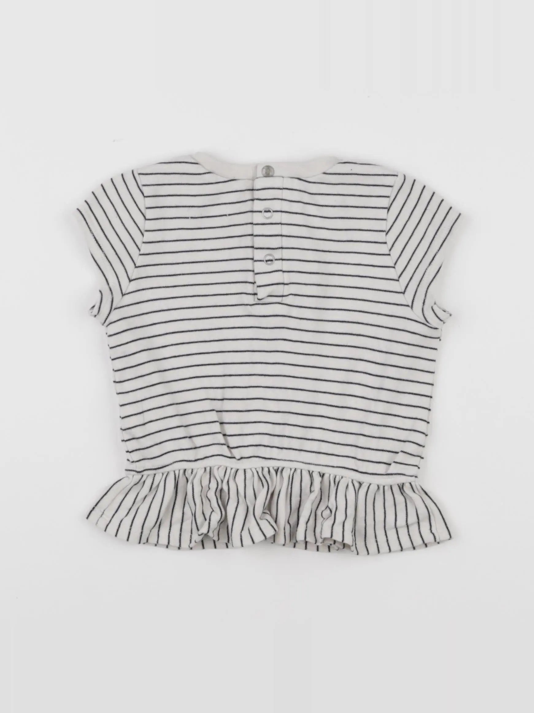 IKKS - tee-shirt blanc, bleu - 18 mois