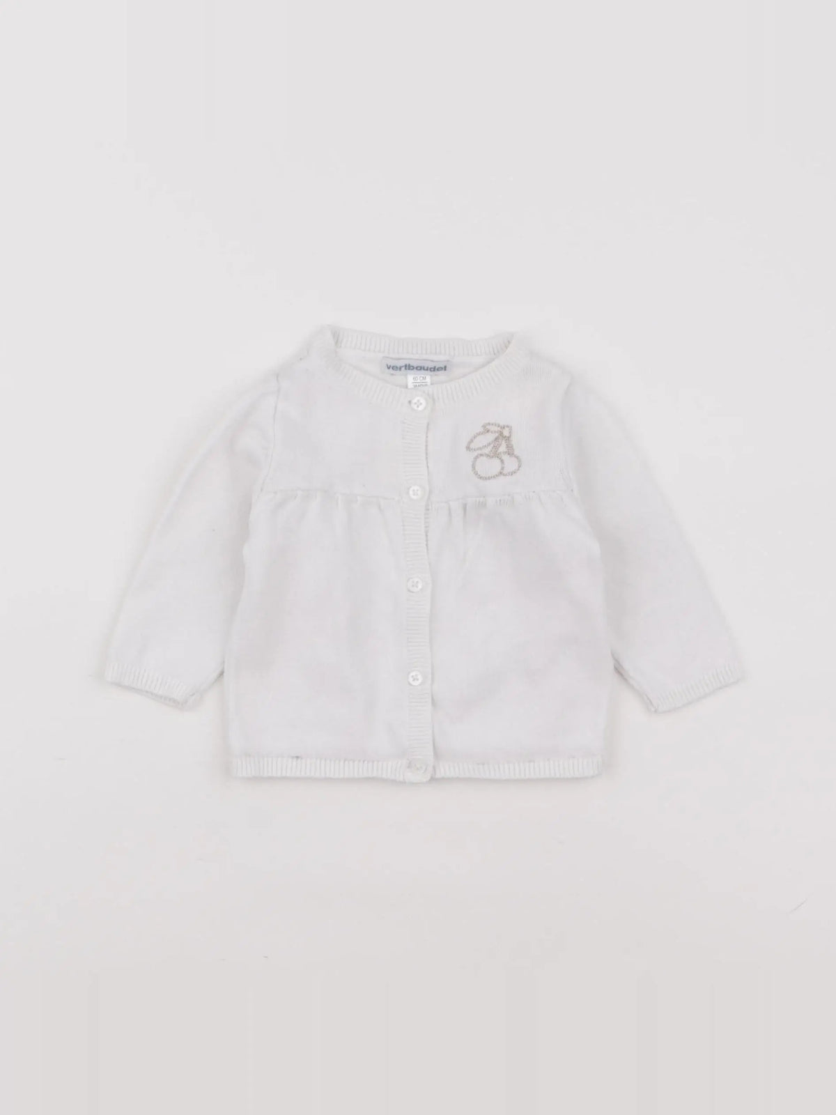 Vertbaudet - gilet blanc - 3 mois