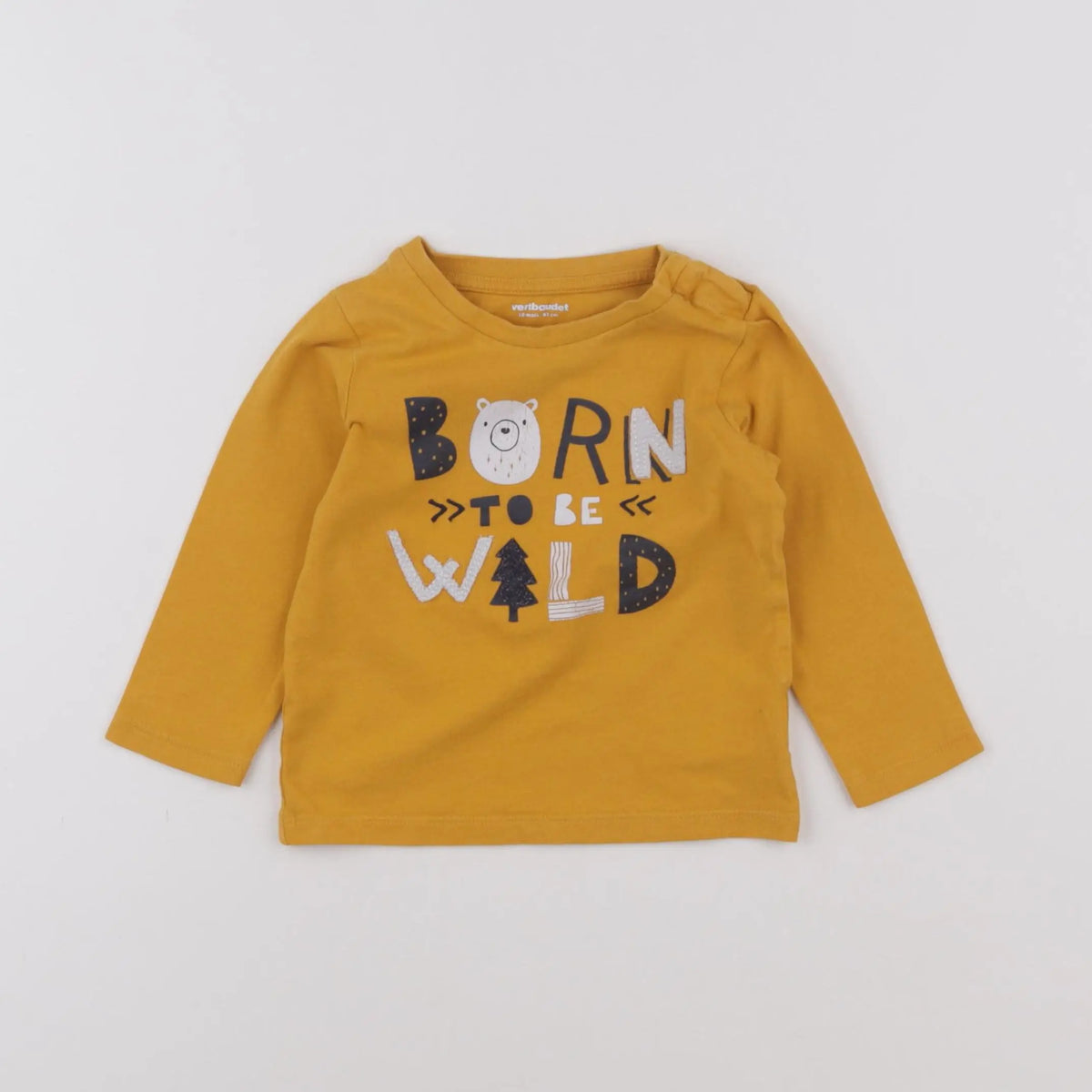 Vertbaudet - tee-shirt jaune - 18 mois