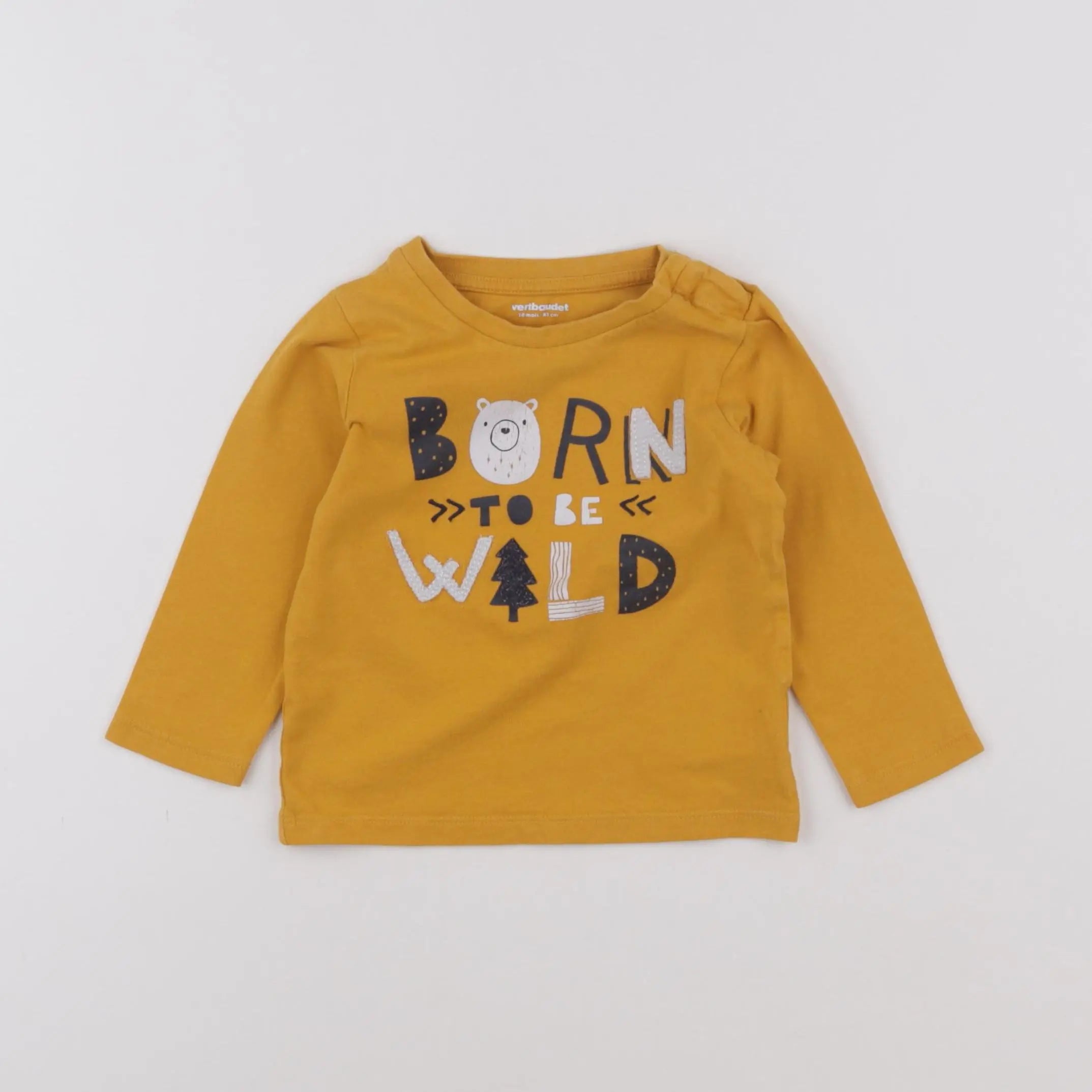 Vertbaudet - tee-shirt jaune - 18 mois