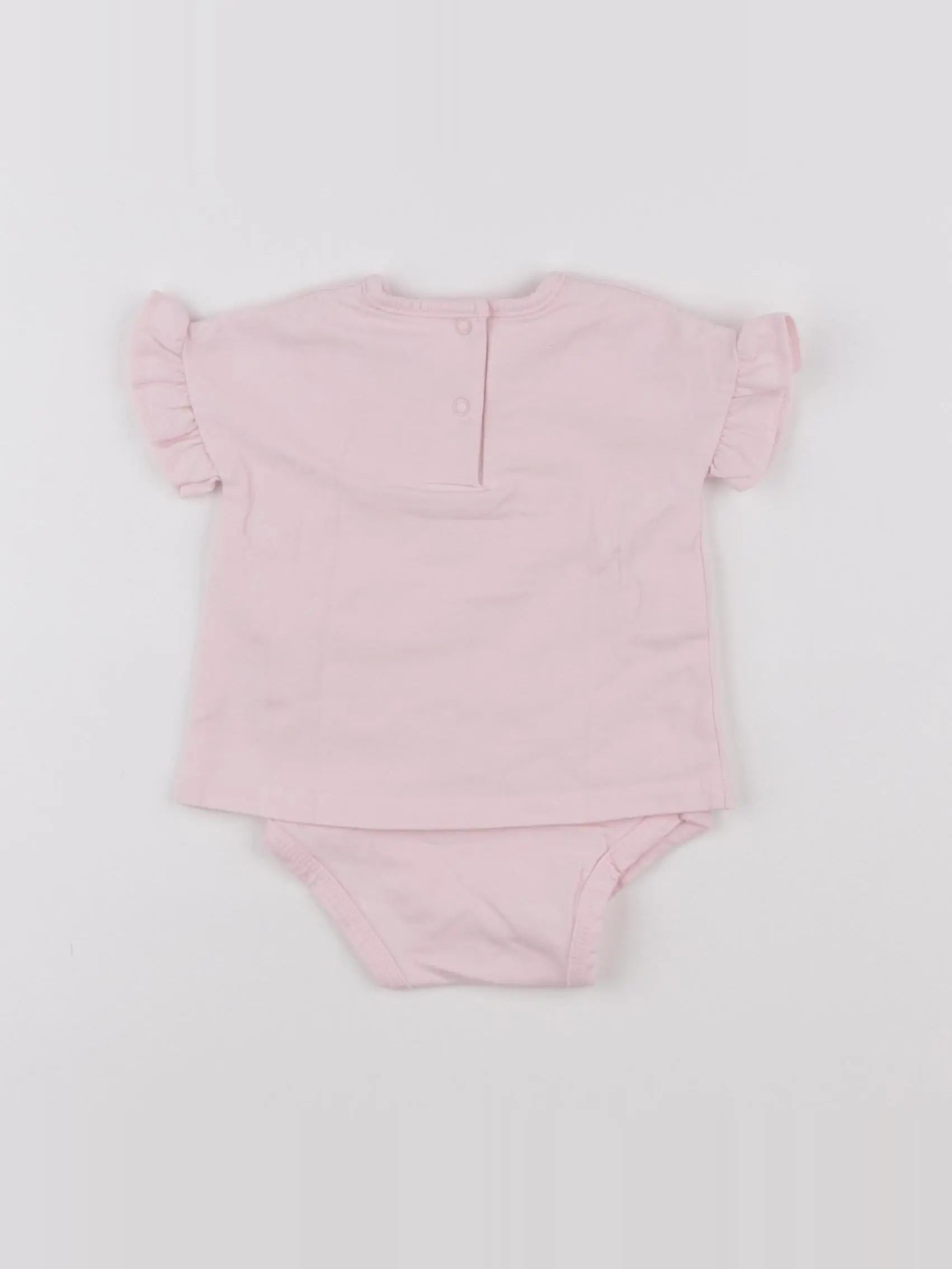 Vertbaudet - body tee-shirt rose - 3 mois