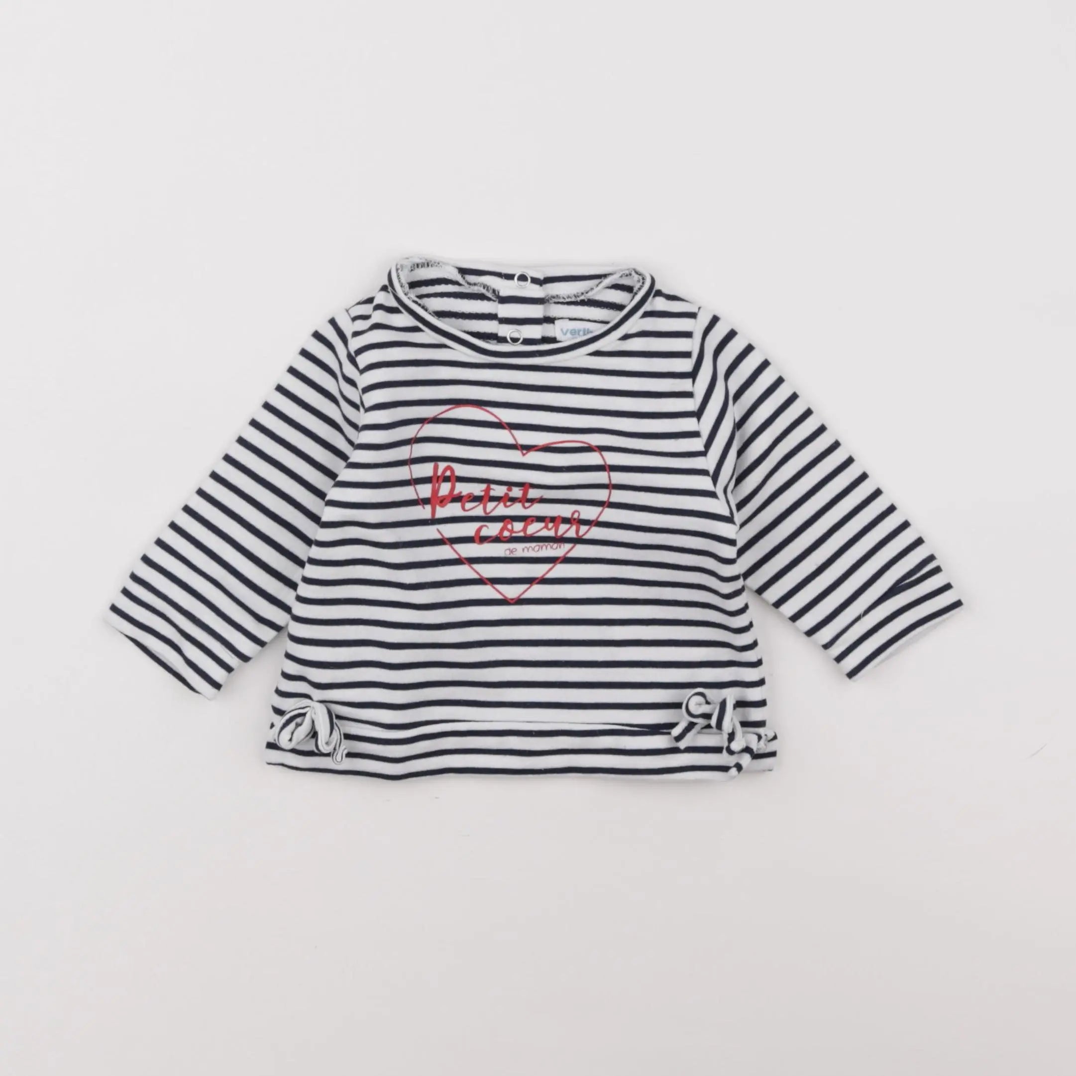 Vertbaudet - tee-shirt bleu - 3 mois