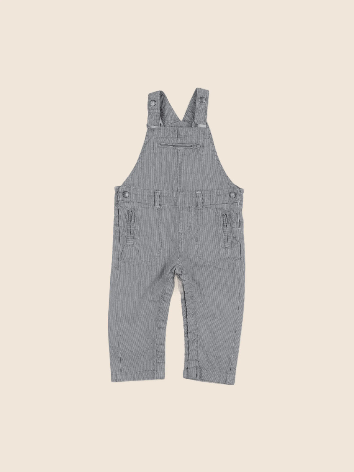 Vertbaudet - salopette gris - 12 mois