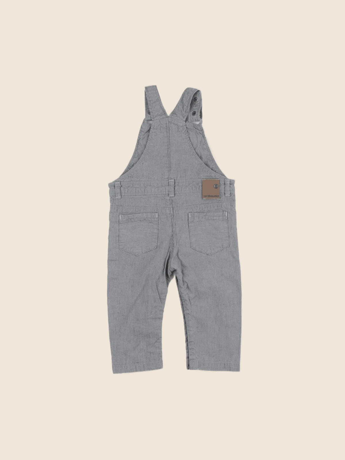 Vertbaudet - salopette gris - 12 mois