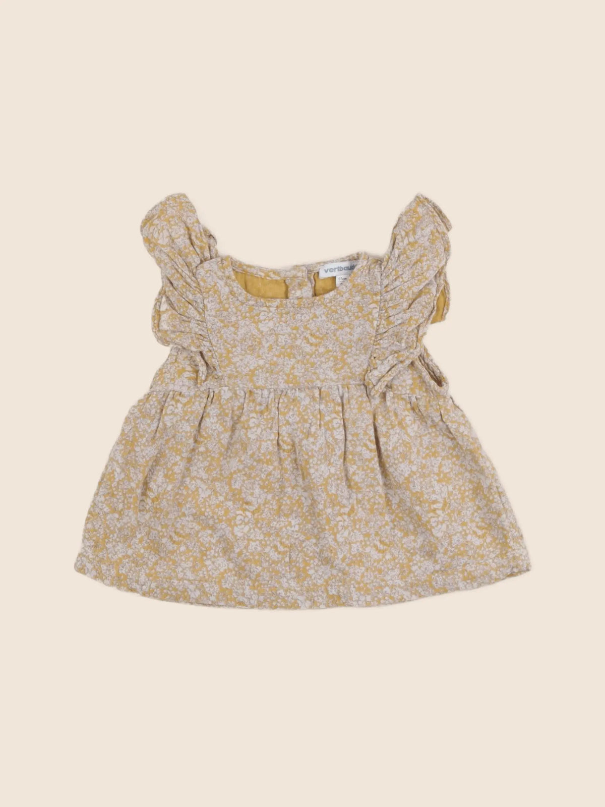 Vertbaudet - blouse jaune - 6 mois
