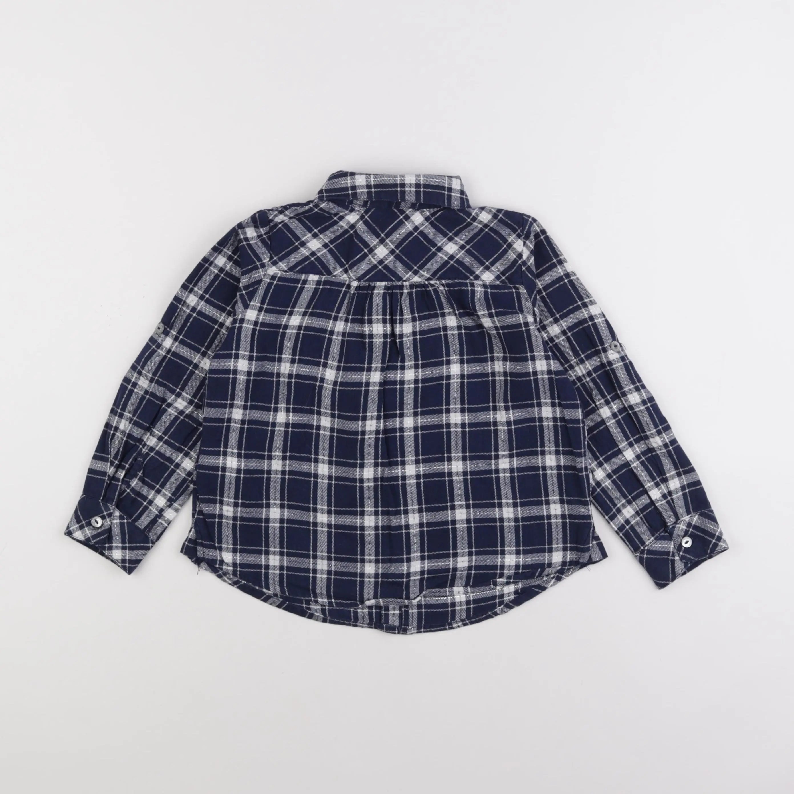 Vertbaudet - chemise bleu, argent - 5 ans