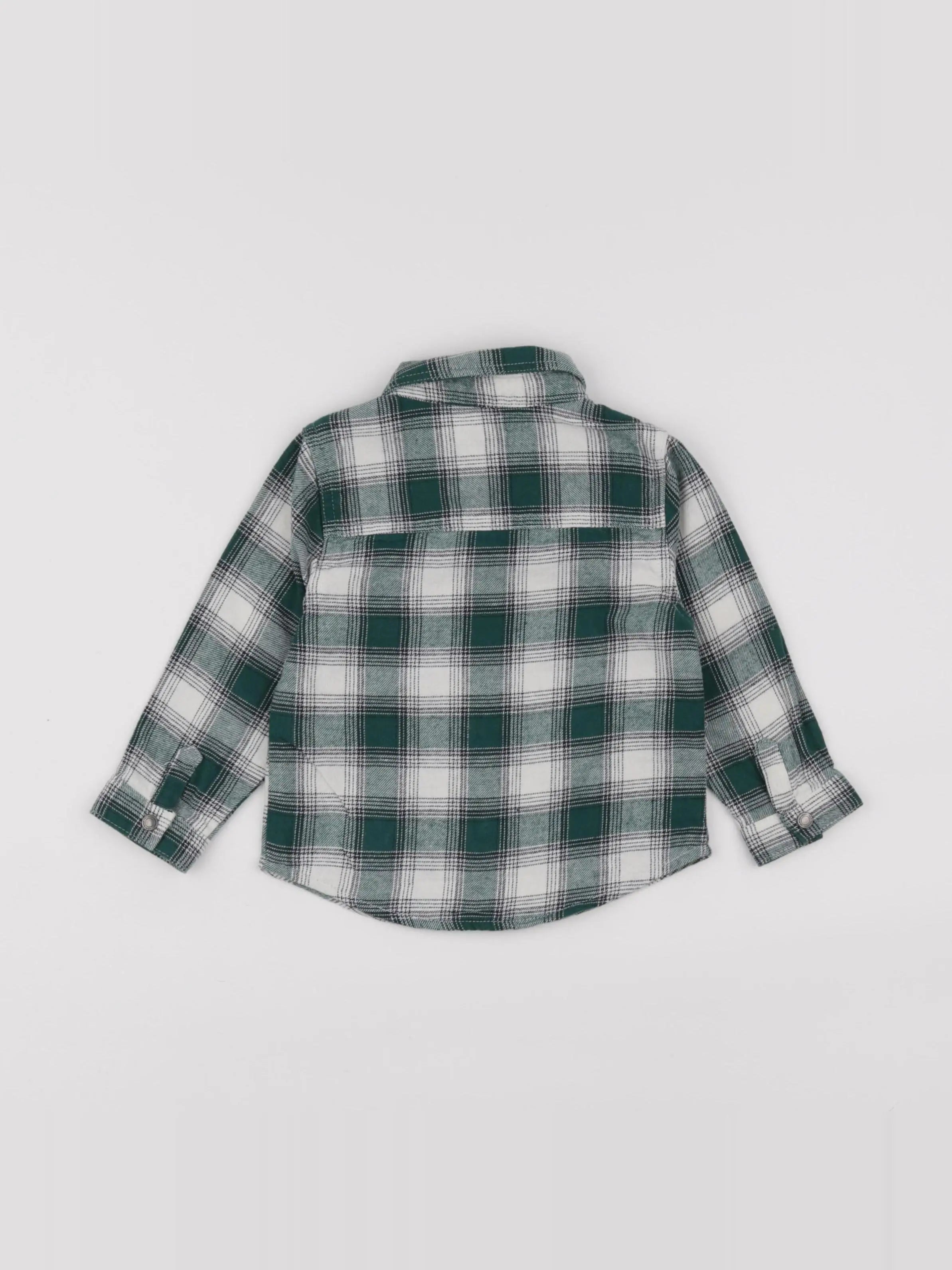 Vertbaudet - chemise blanc, vert - 18 mois
