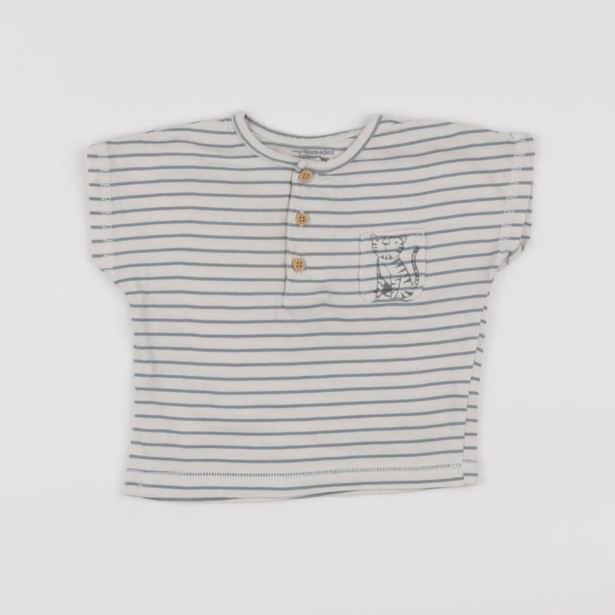 Vertbaudet - tee-shirt bleu - 3 mois