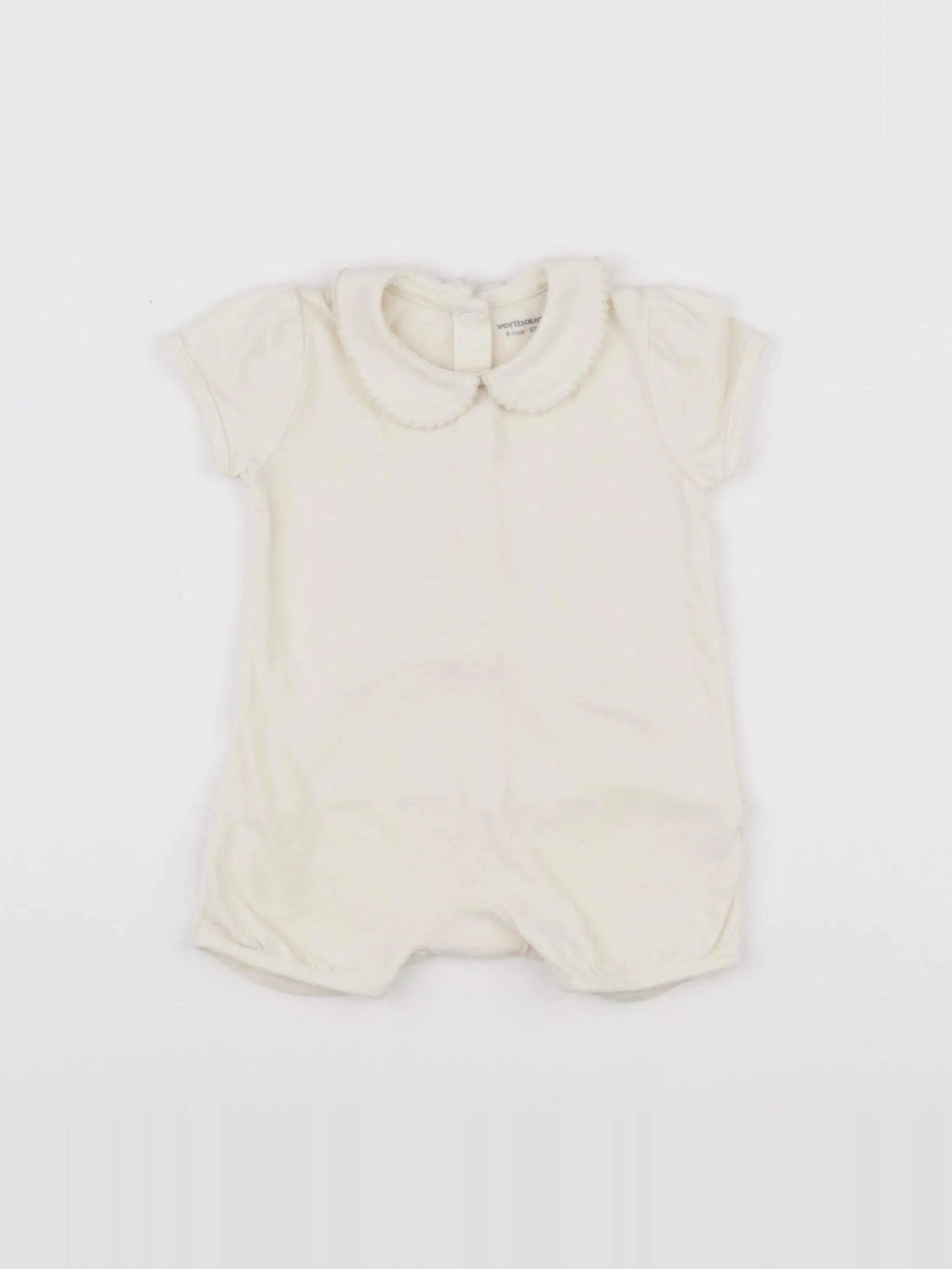 Vertbaudet - combinaison beige - 6 mois