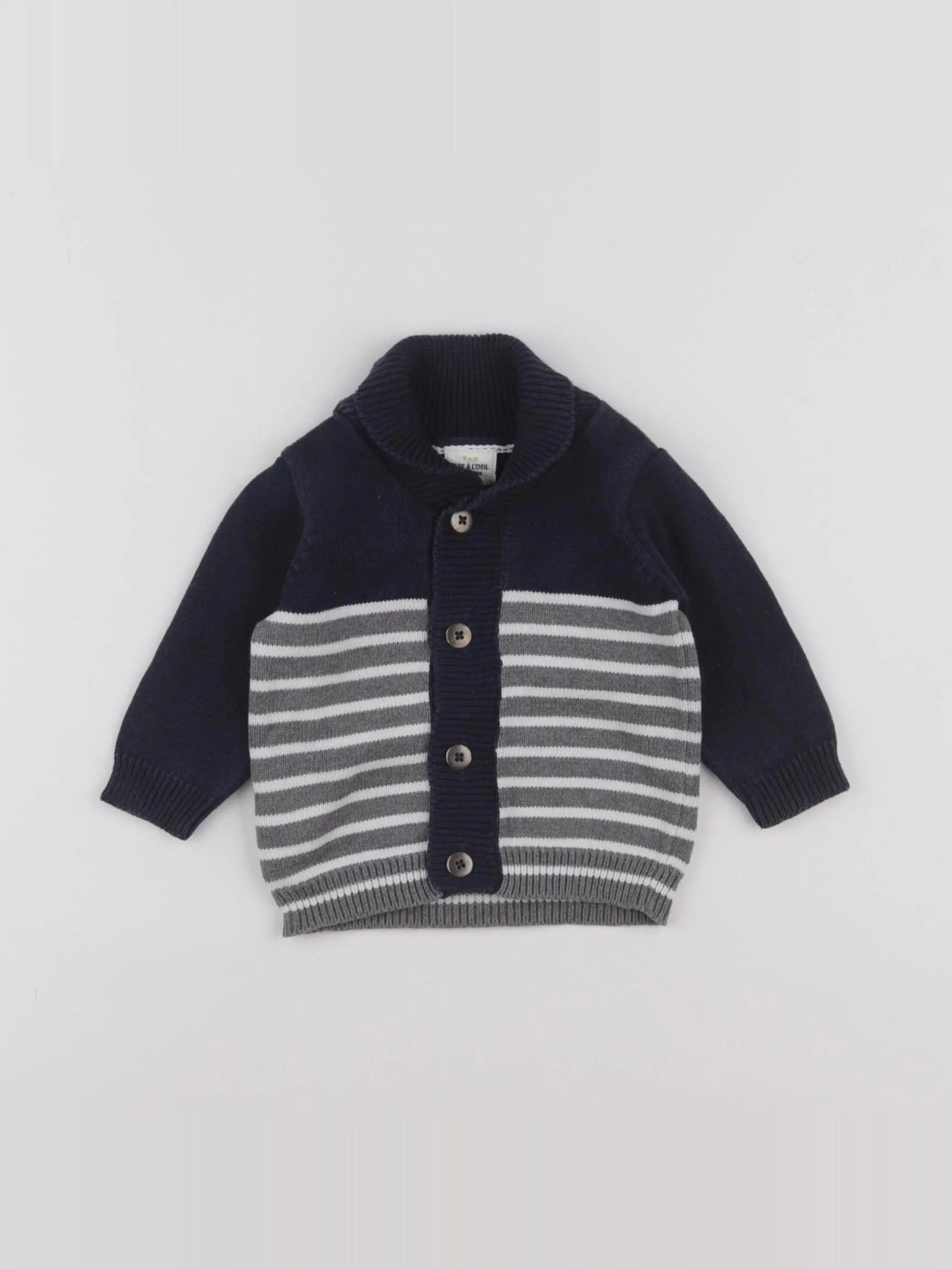 Tape à l'oeil - gilet multicolore - 6 mois