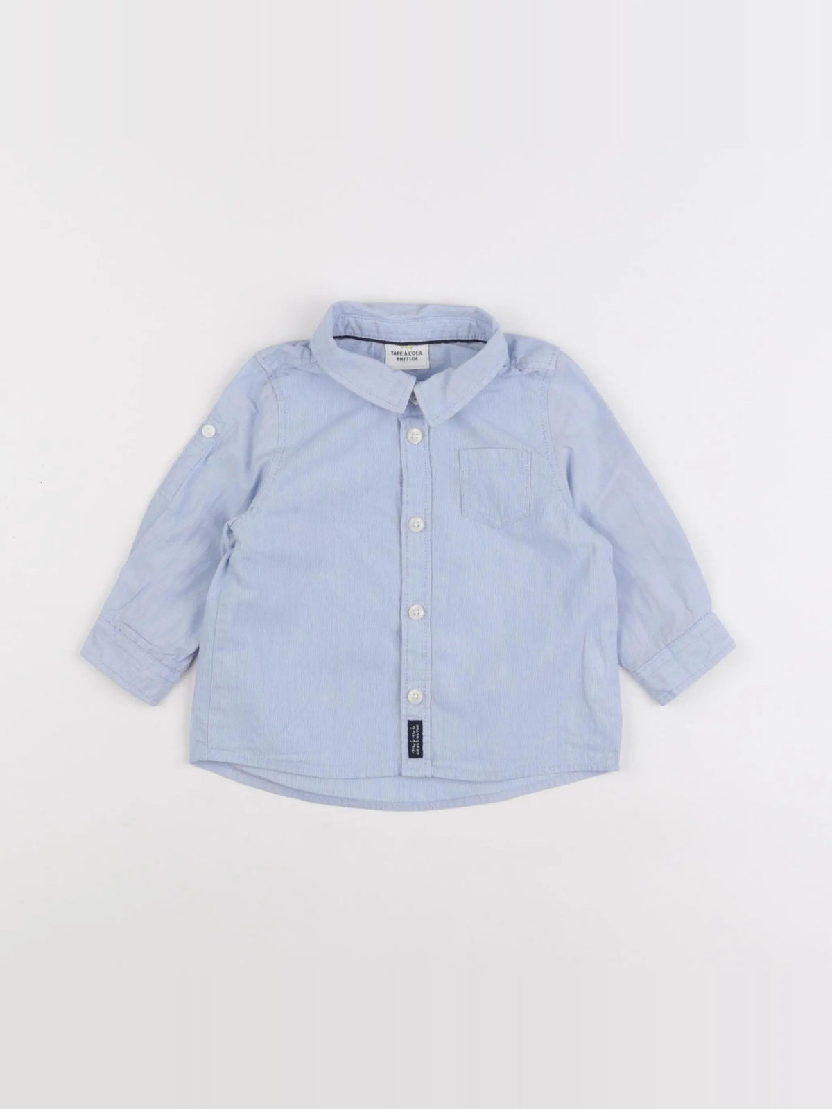 Tape à l'oeil - chemise bleu - 9 mois