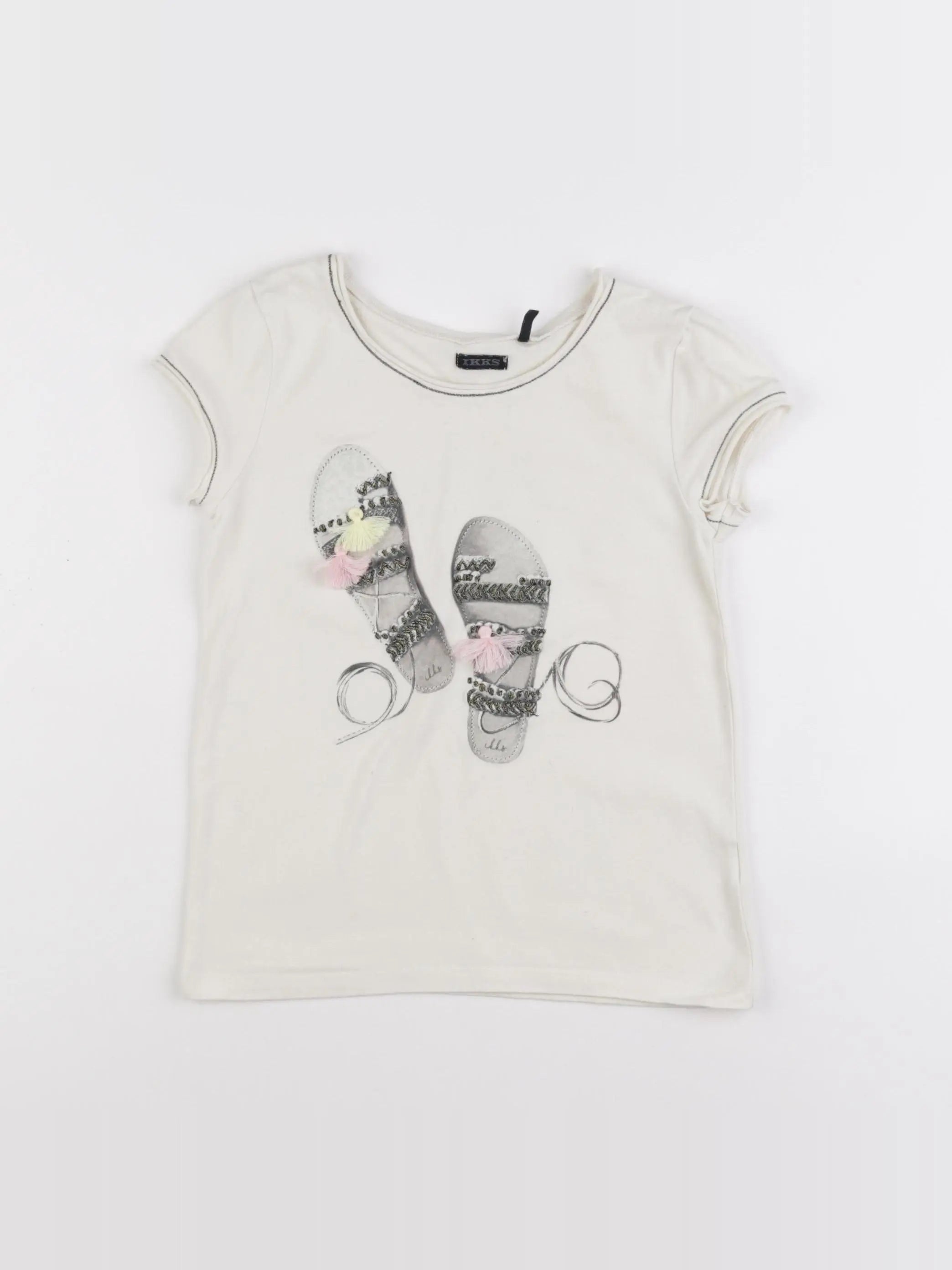 IKKS - tee-shirt beige - 8 ans