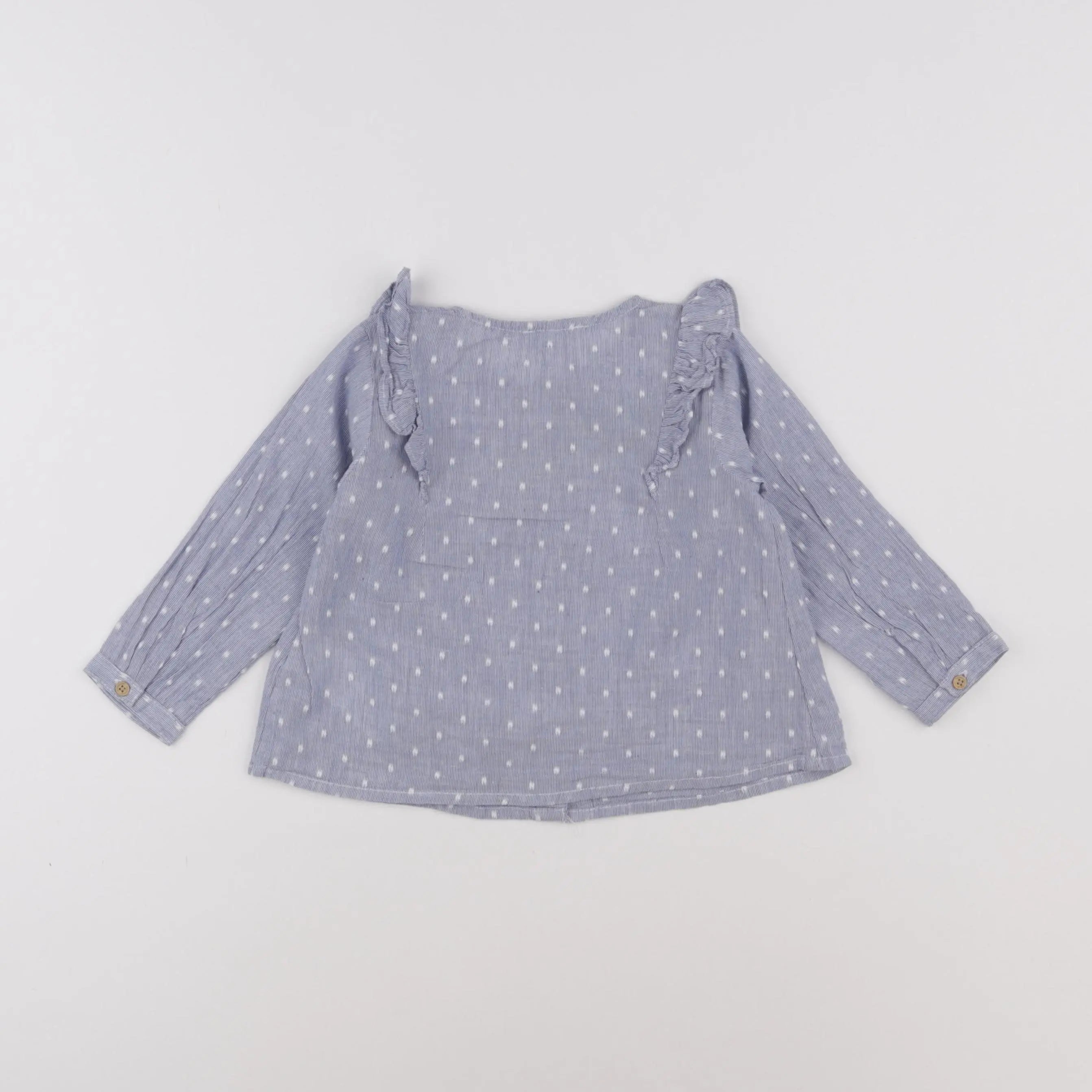 Vertbaudet - blouse bleu - 18 mois