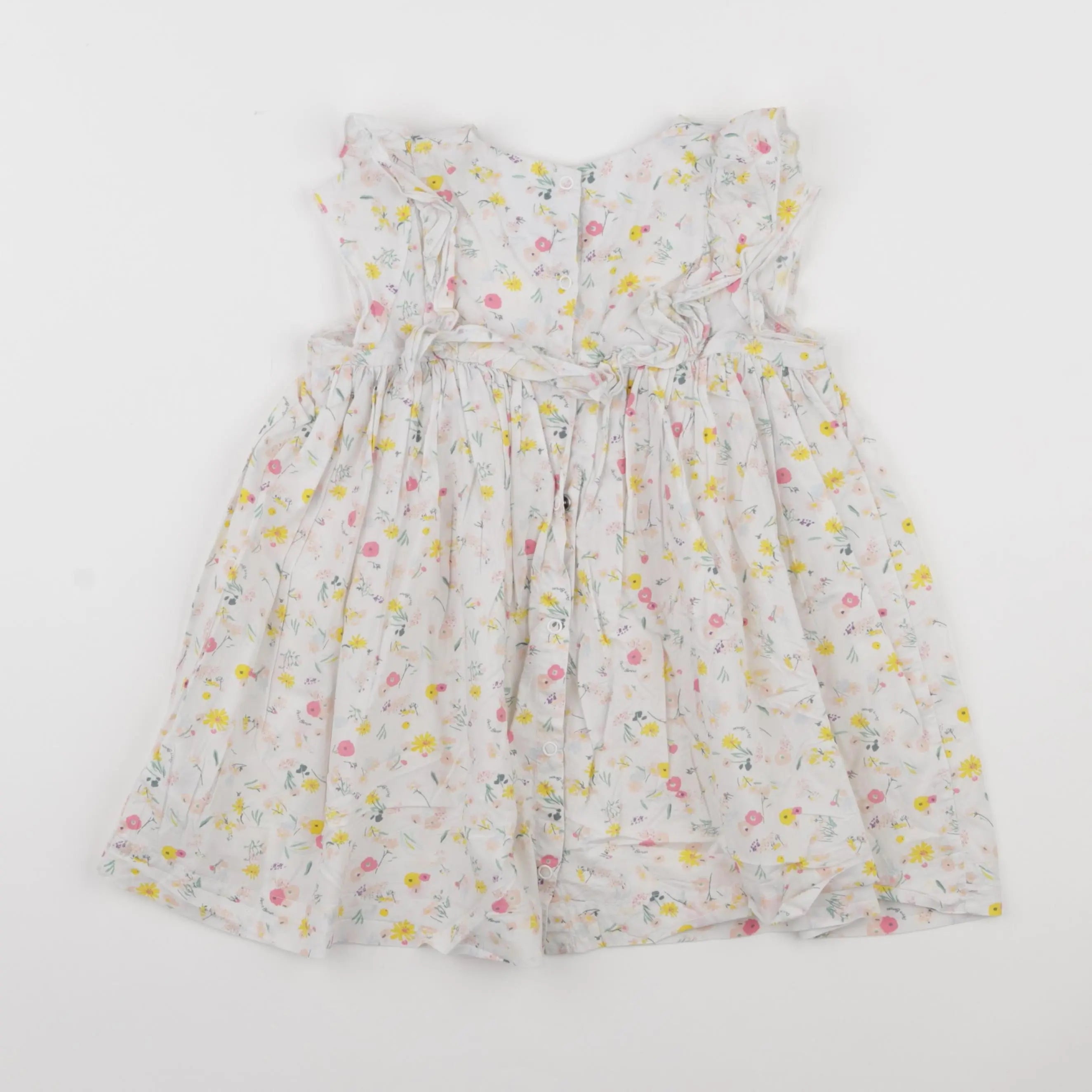 Petit Bateau - robe blanc - 36 mois