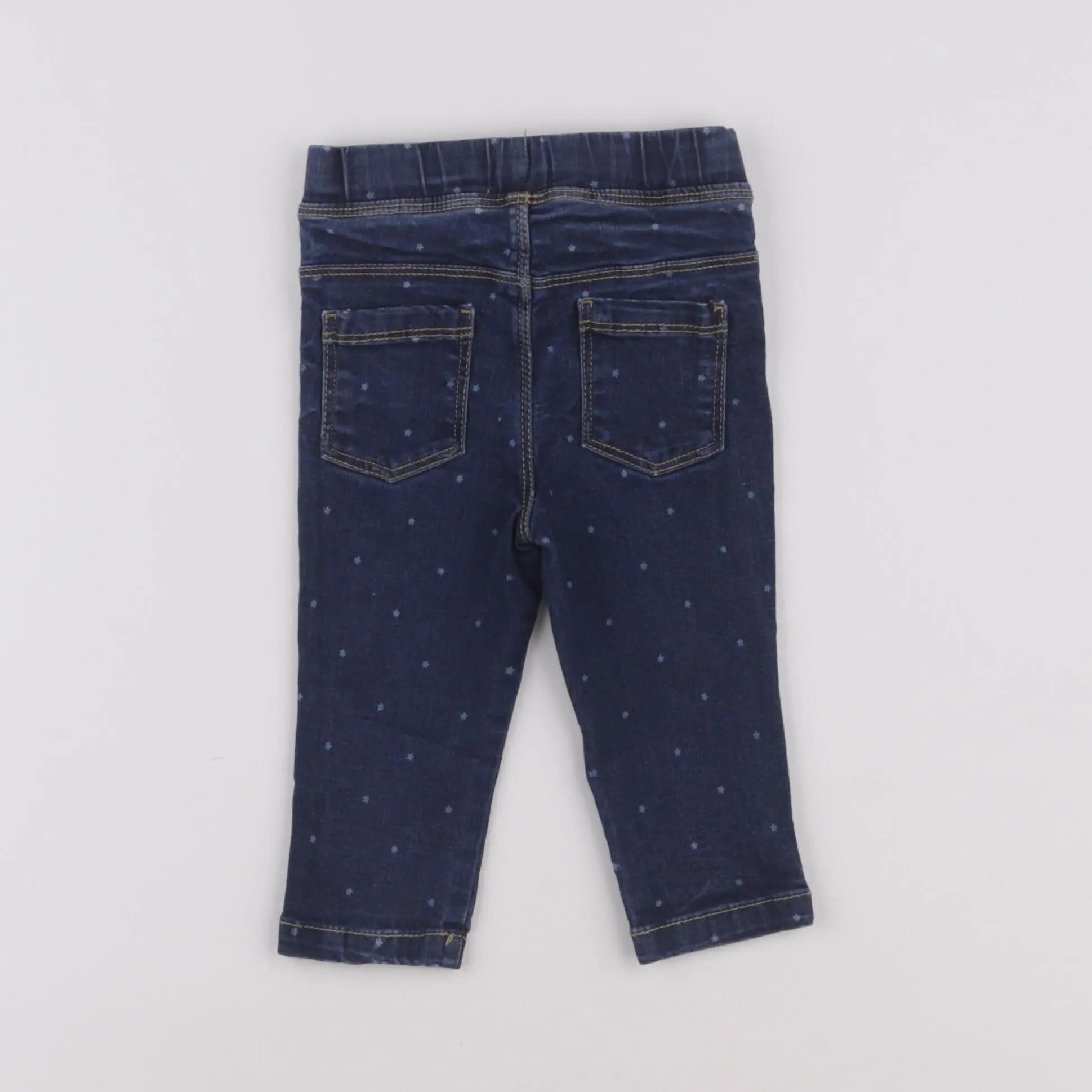 Vertbaudet - jegging bleu - 12 mois