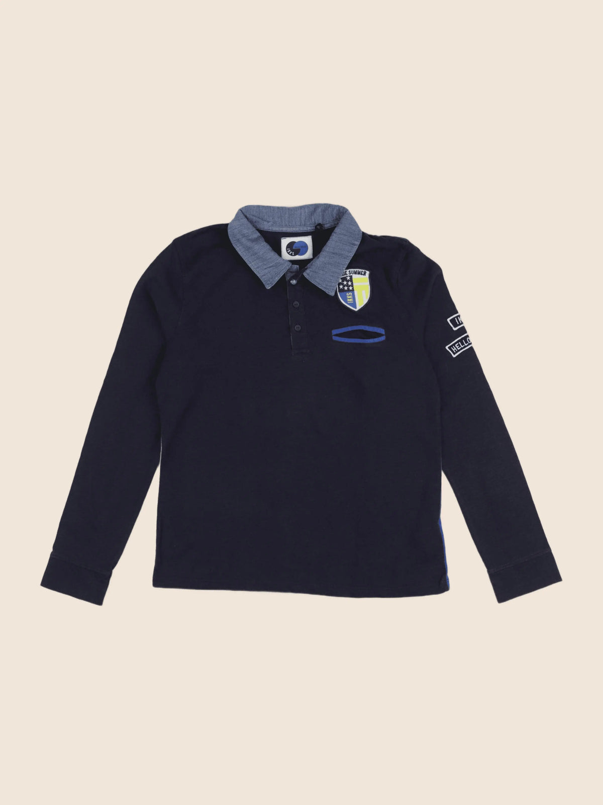 IKKS - polo imprimé au dos bleu - 12 ans
