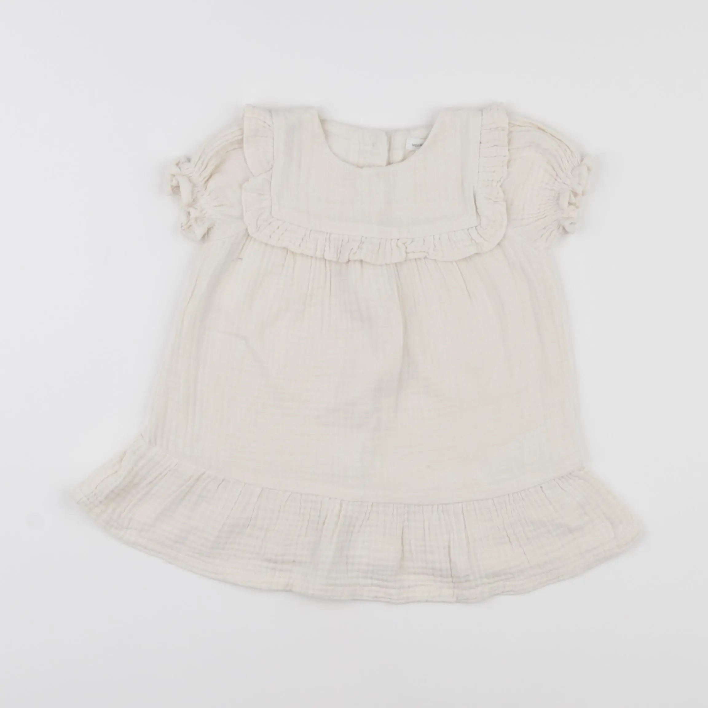 Vertbaudet - robe beige - 12 mois