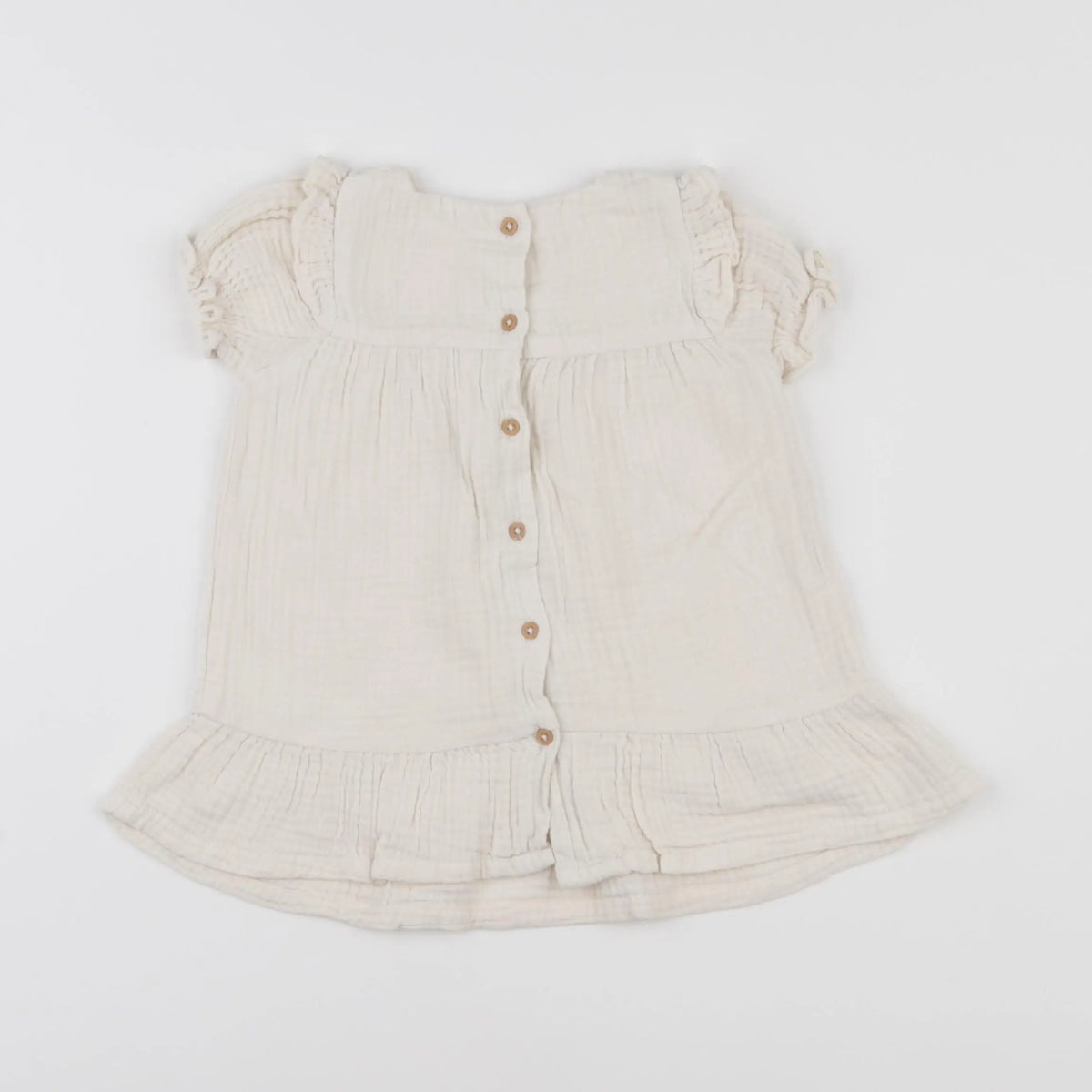 Vertbaudet - robe beige - 12 mois