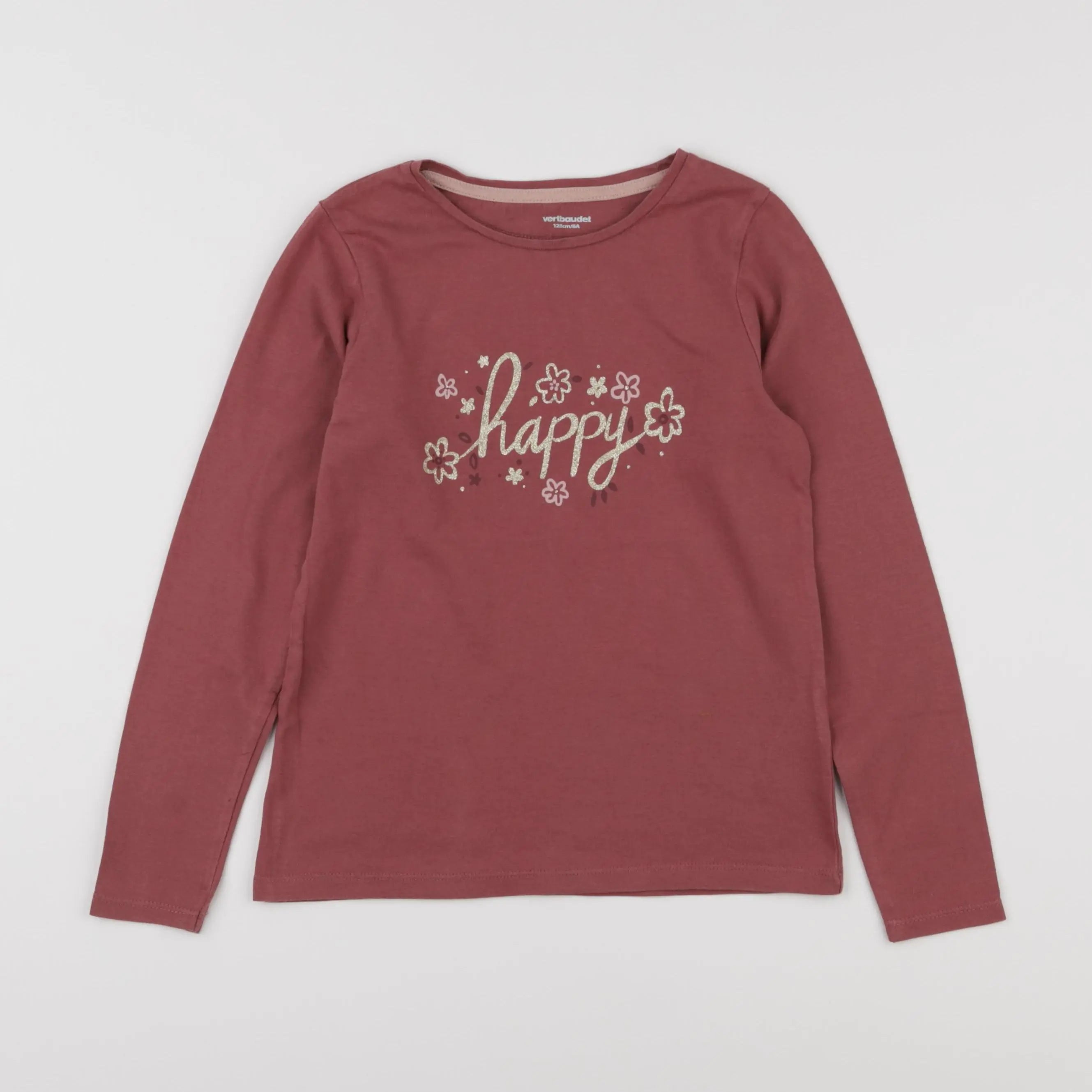 Vertbaudet - tee-shirt rose - 8 ans