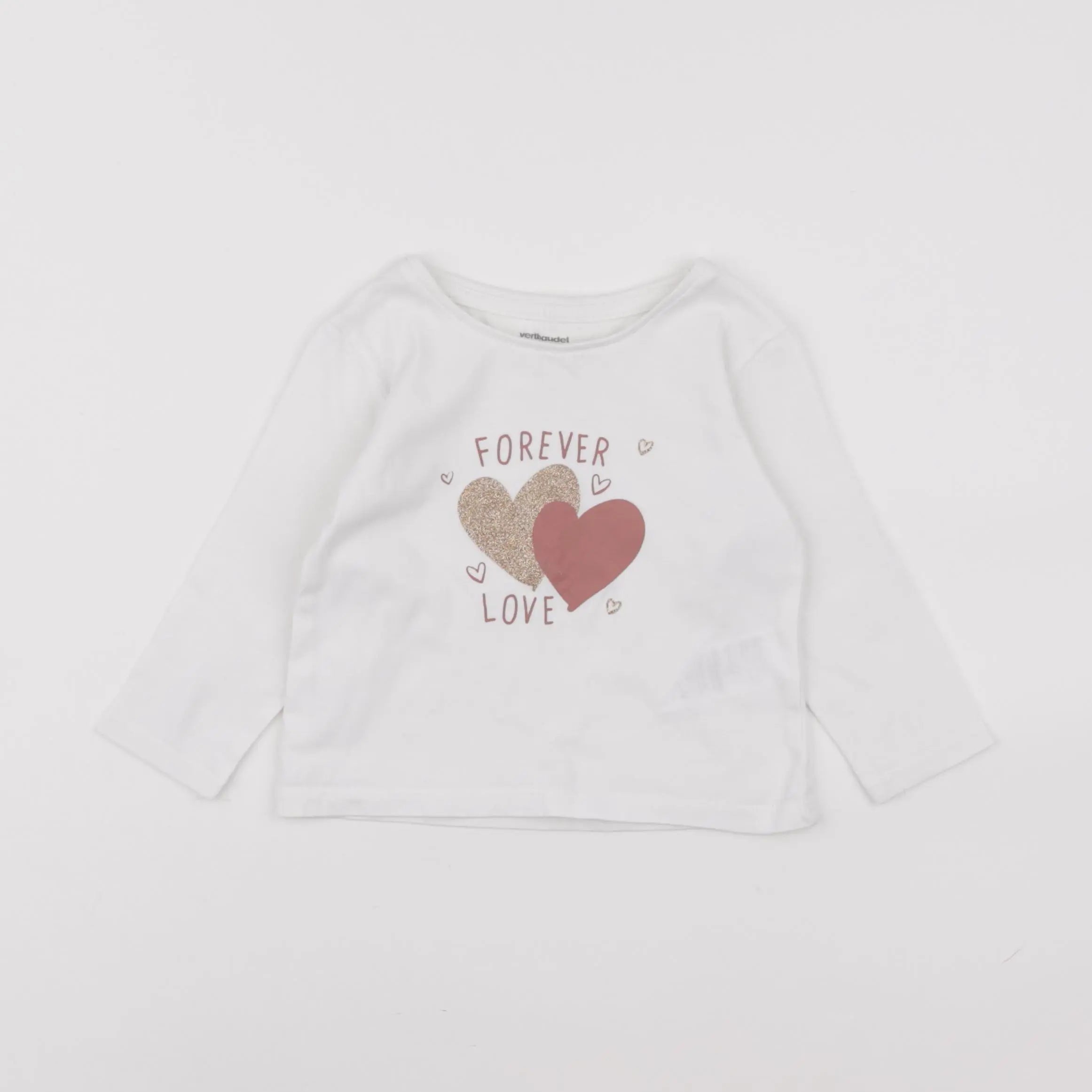 Vertbaudet - tee-shirt blanc - 2 ans