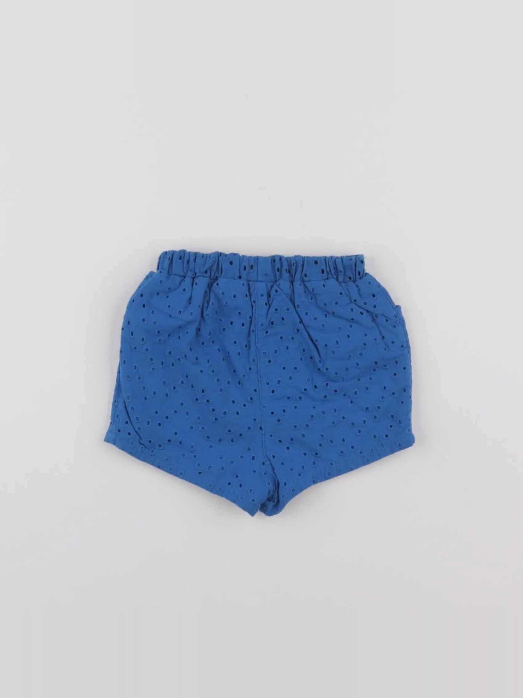 Petit Bateau - short bleu - 6 mois