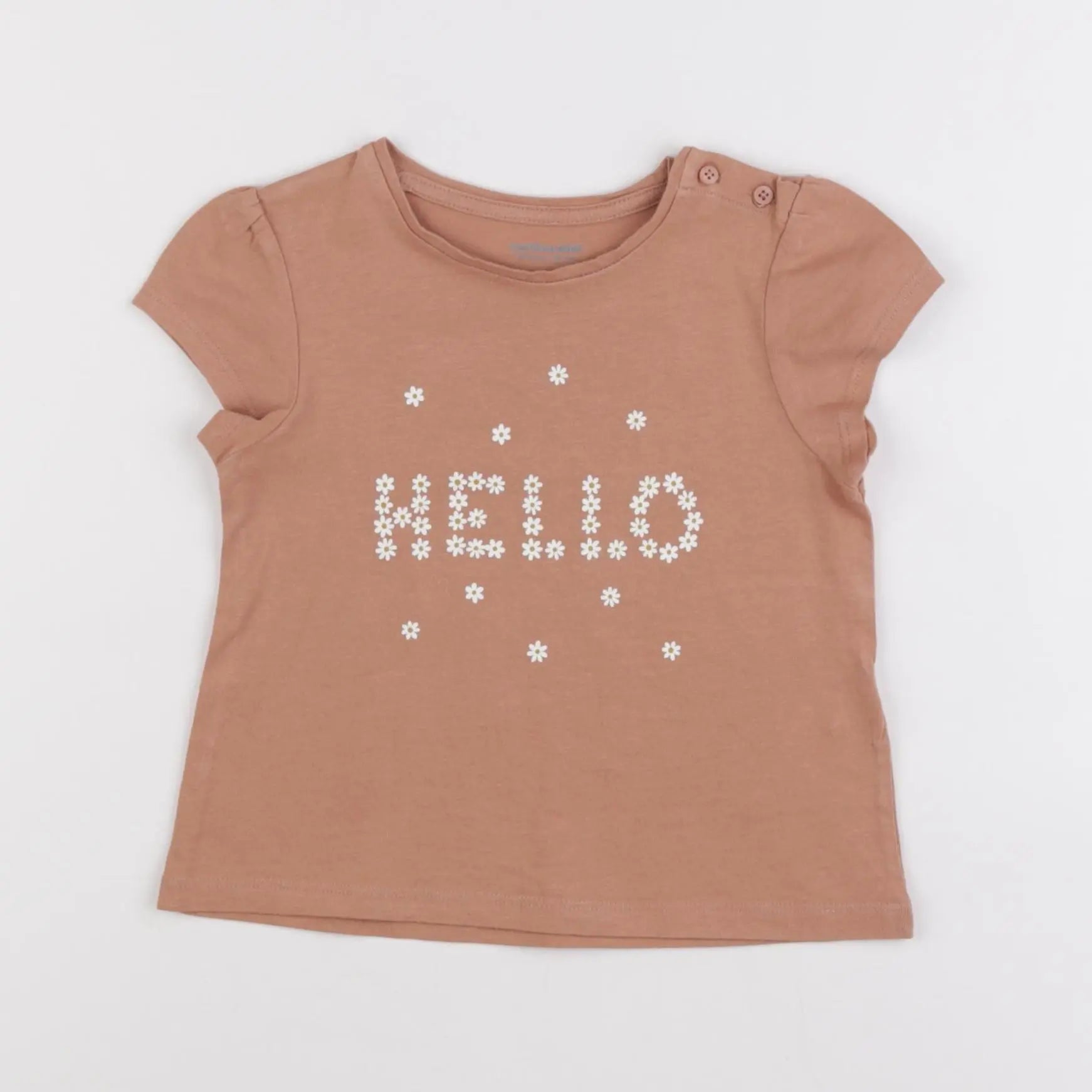 Vertbaudet - tee-shirt marron - 2 ans