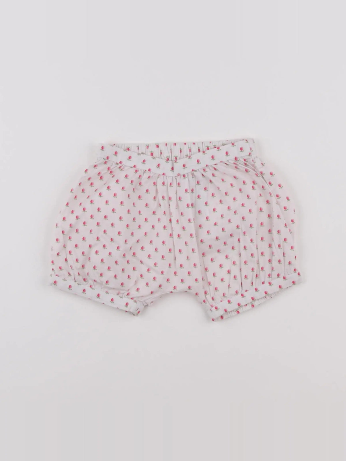Jacadi - bloomer blanc, rose - 12 mois