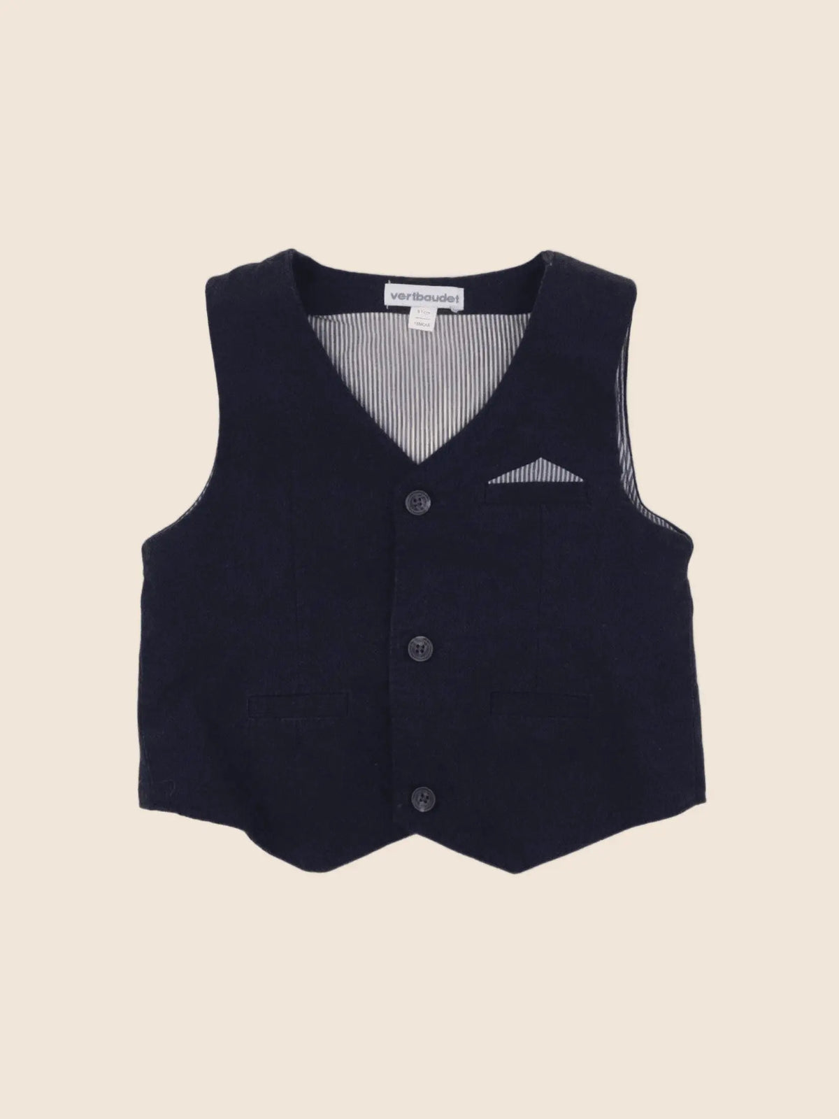 Vertbaudet - gilet bleu - 18 mois