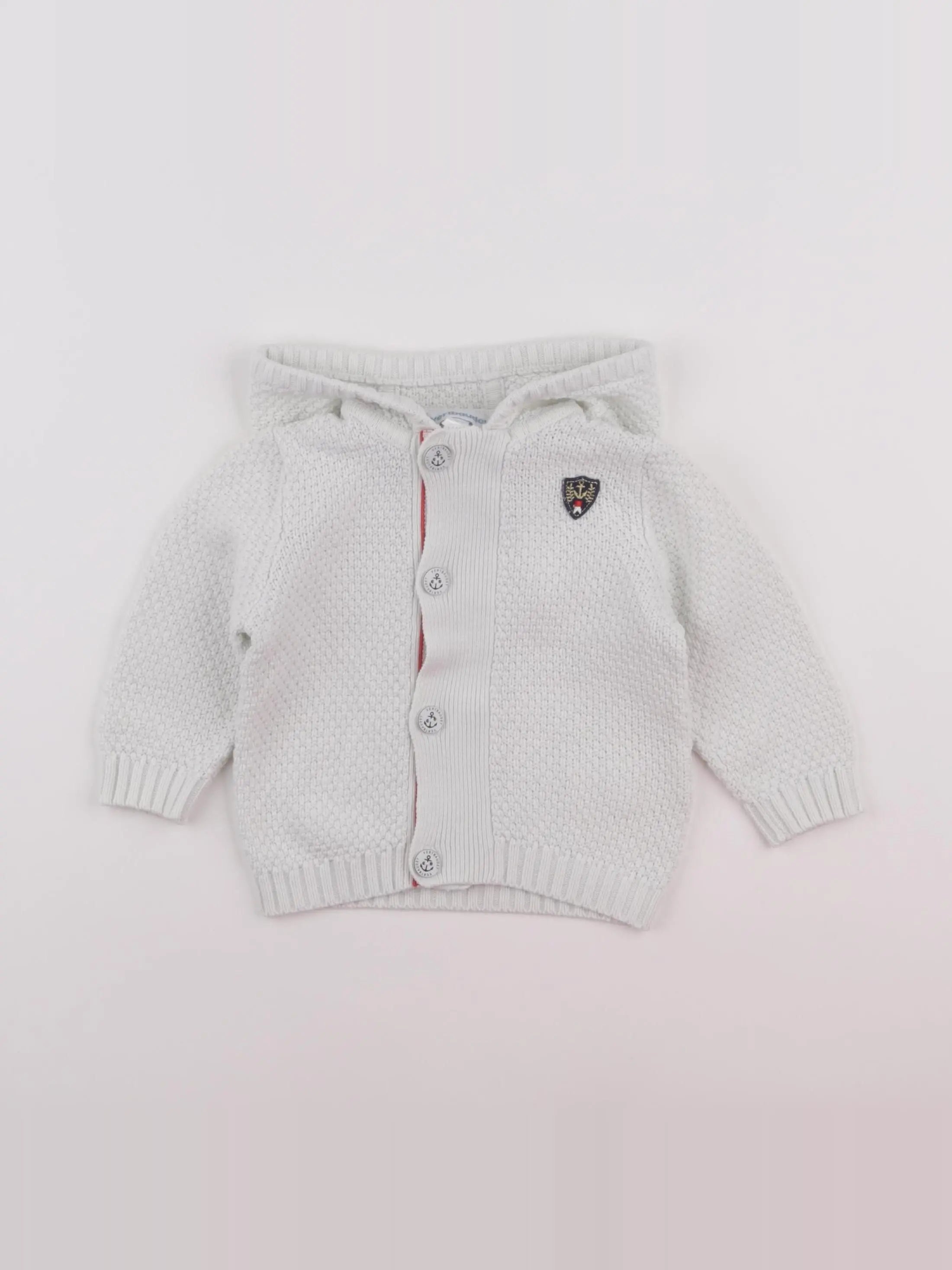 Vertbaudet - gilet blanc - 12 mois