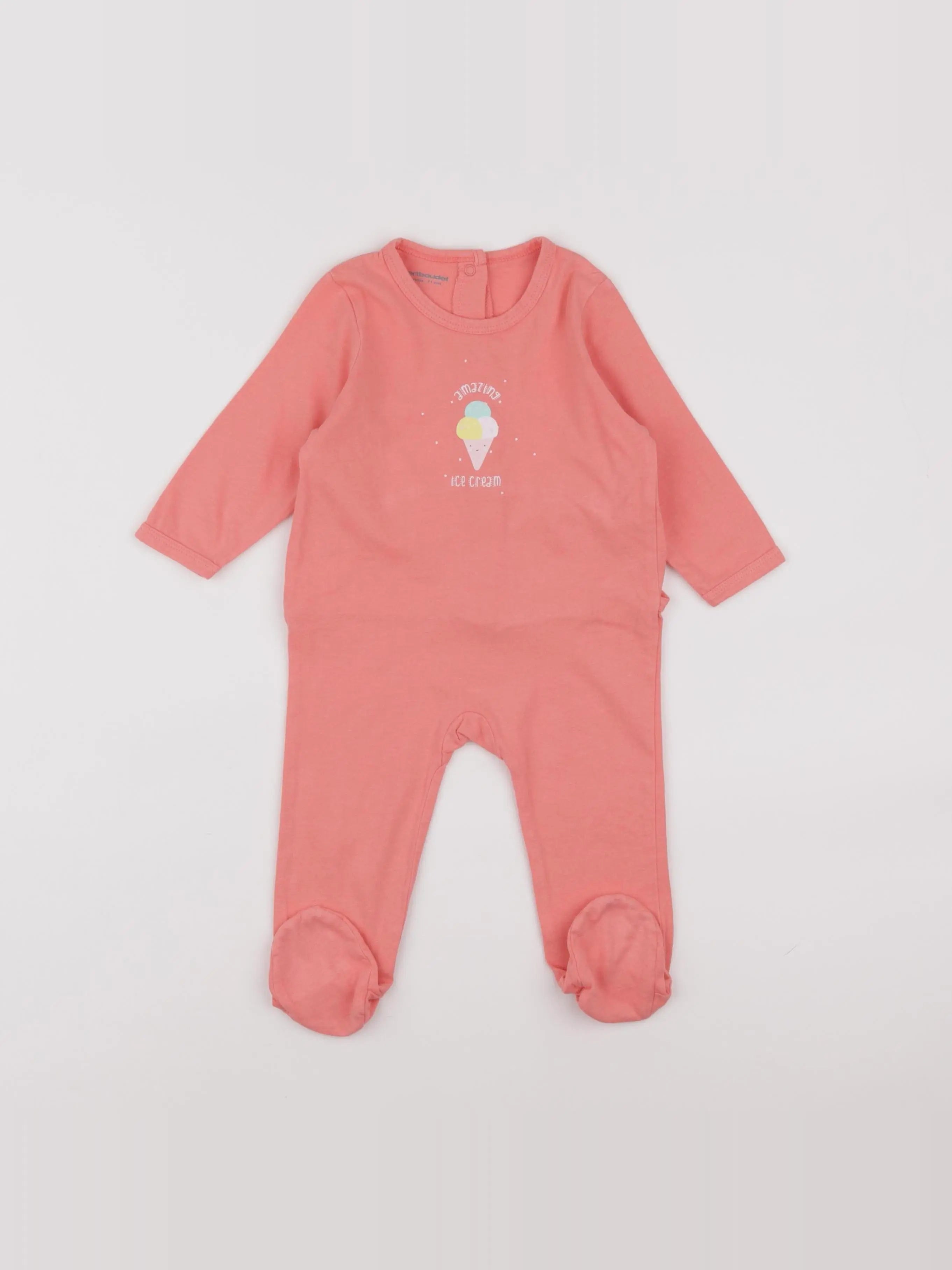 Vertbaudet - pyjama coton rose - 9 mois
