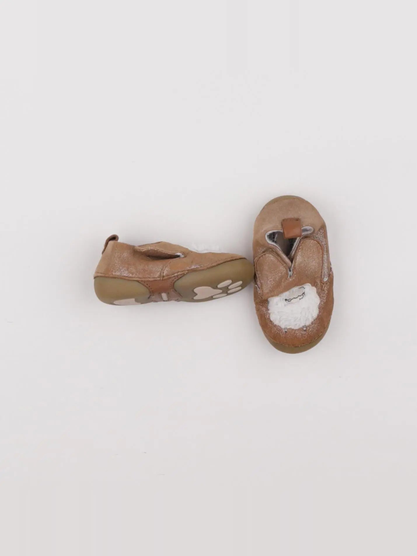 Vertbaudet - chaussons marron - pointure 18