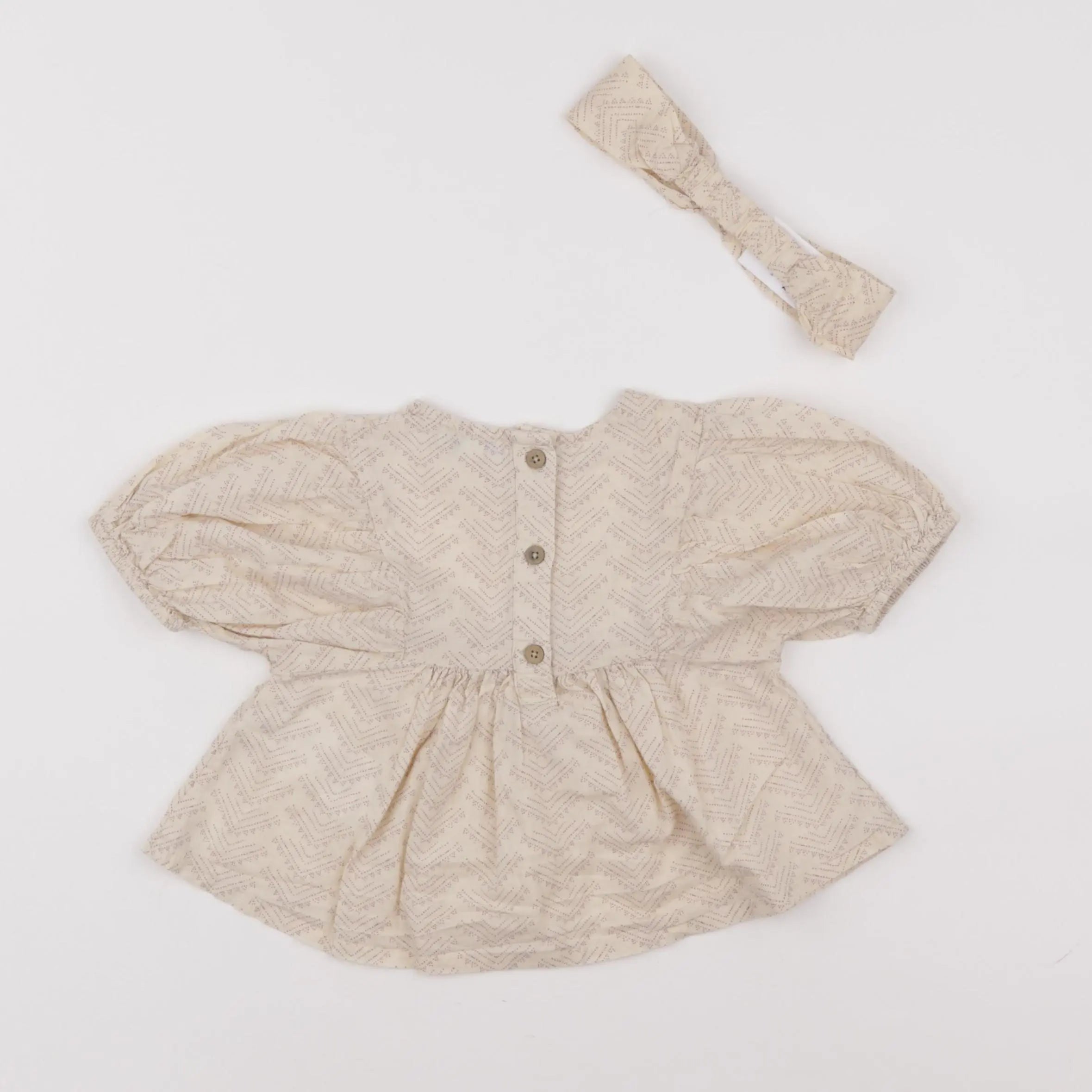 Vertbaudet - blouse beige - 12 mois