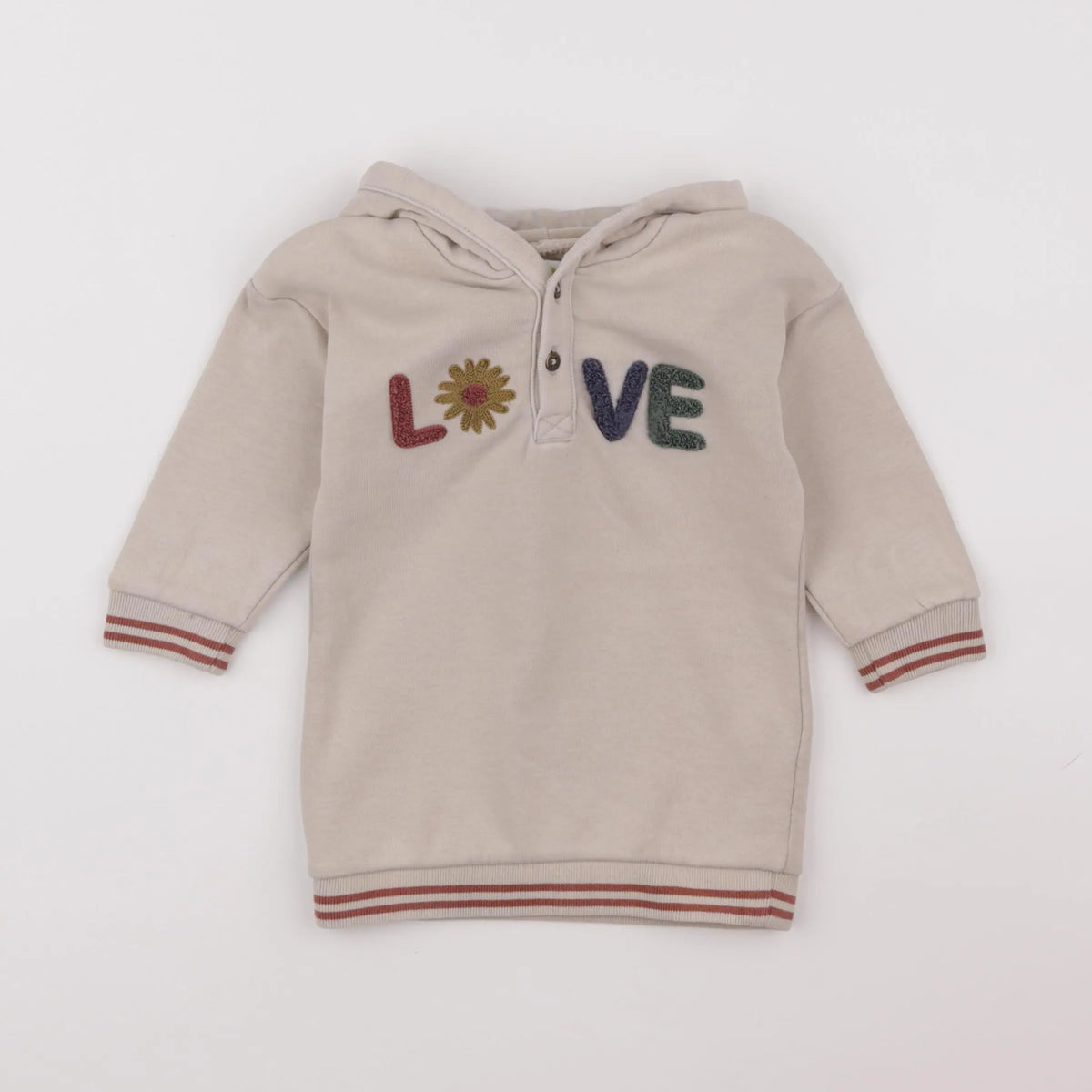 Vertbaudet - robe multicolore, marron - 18 mois