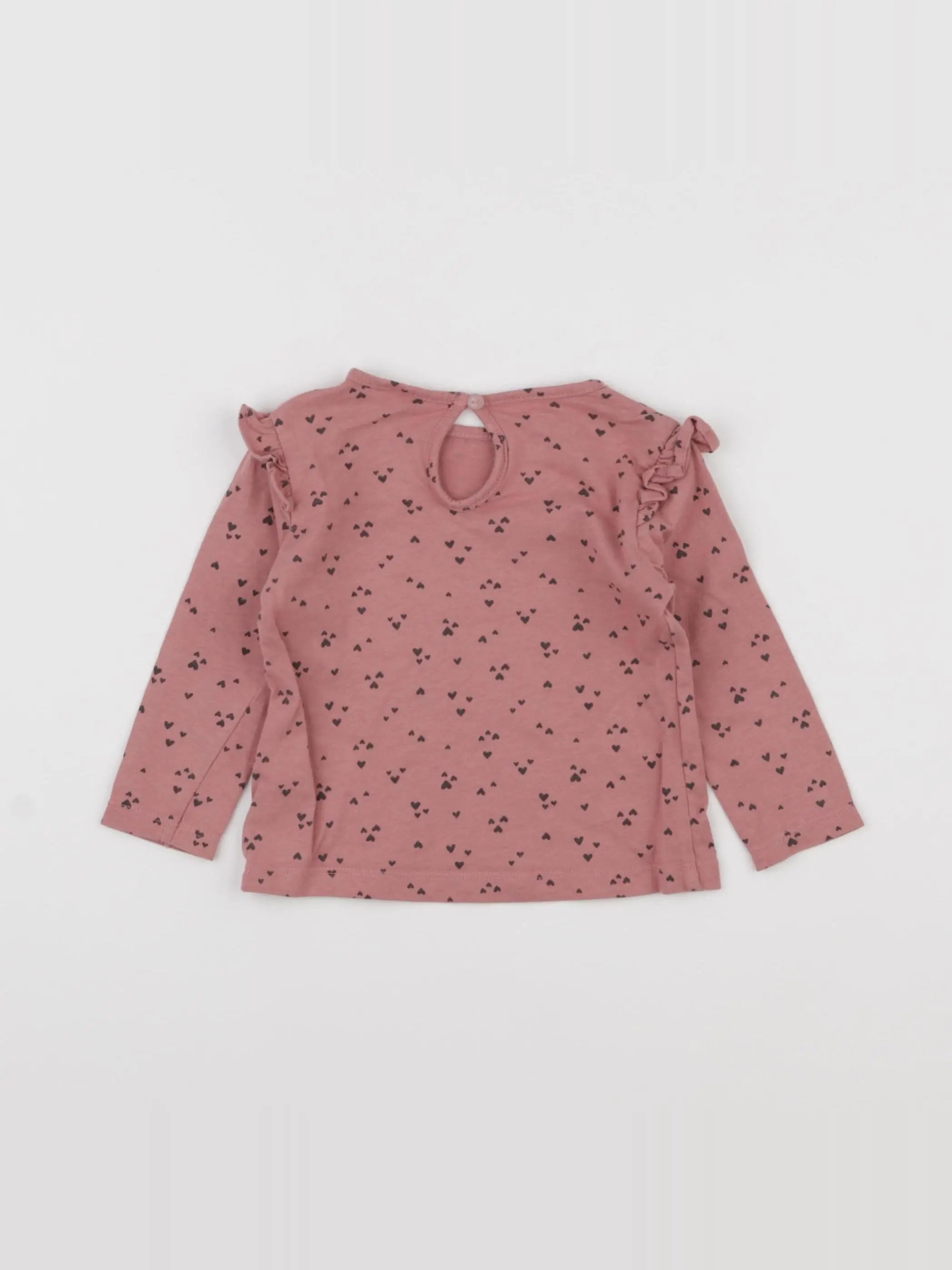 H&M - tee-shirt rose - 3/6 mois